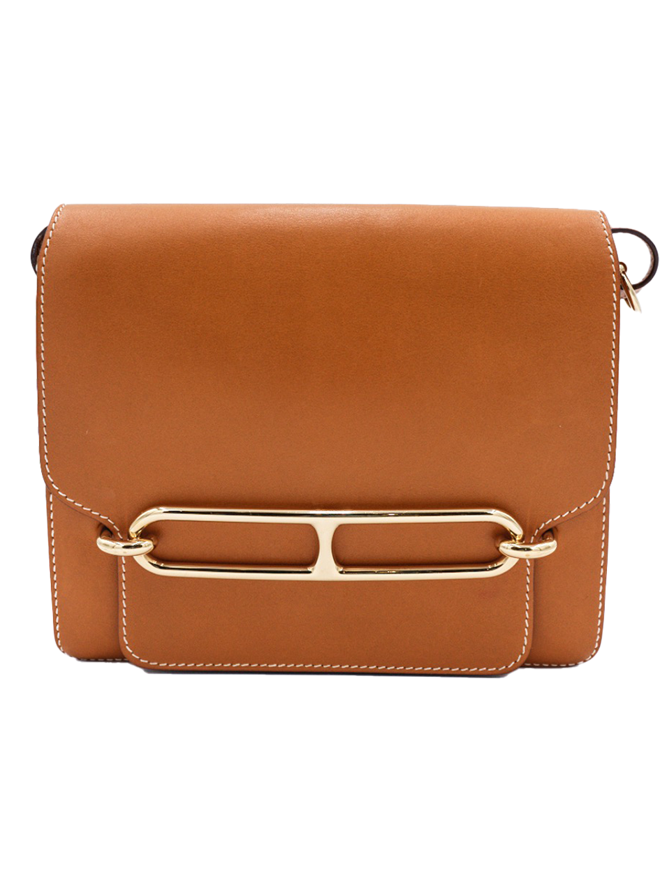 USED HERMES ROULIS 23 BUTLER LEATHER GOLD GHW