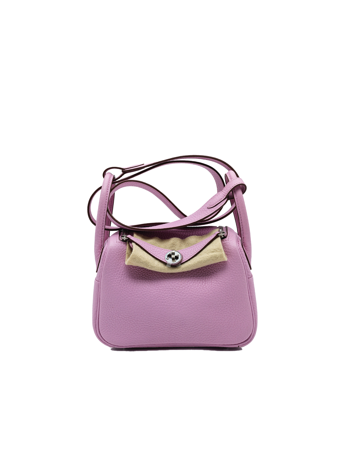 PRE-LOVED HERMÈS MINI LINDY TAURILLON CLEMENCE MAUVE SYLVESTRE PHW