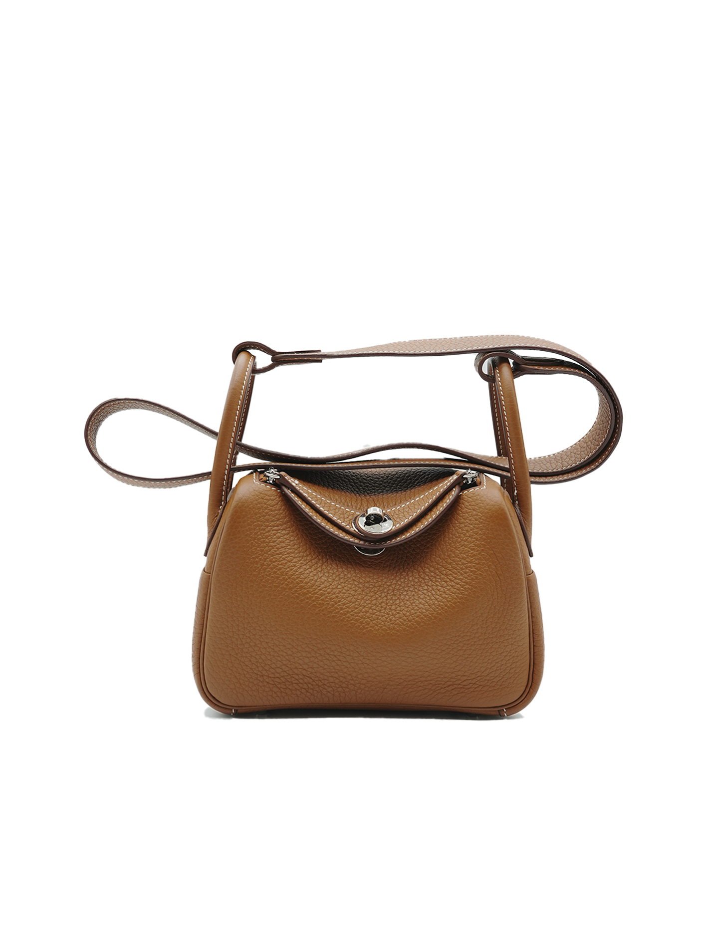 PRE-LOVED HERMES MINI LINDY TAURILLON CLEMENCE GOLD PHW