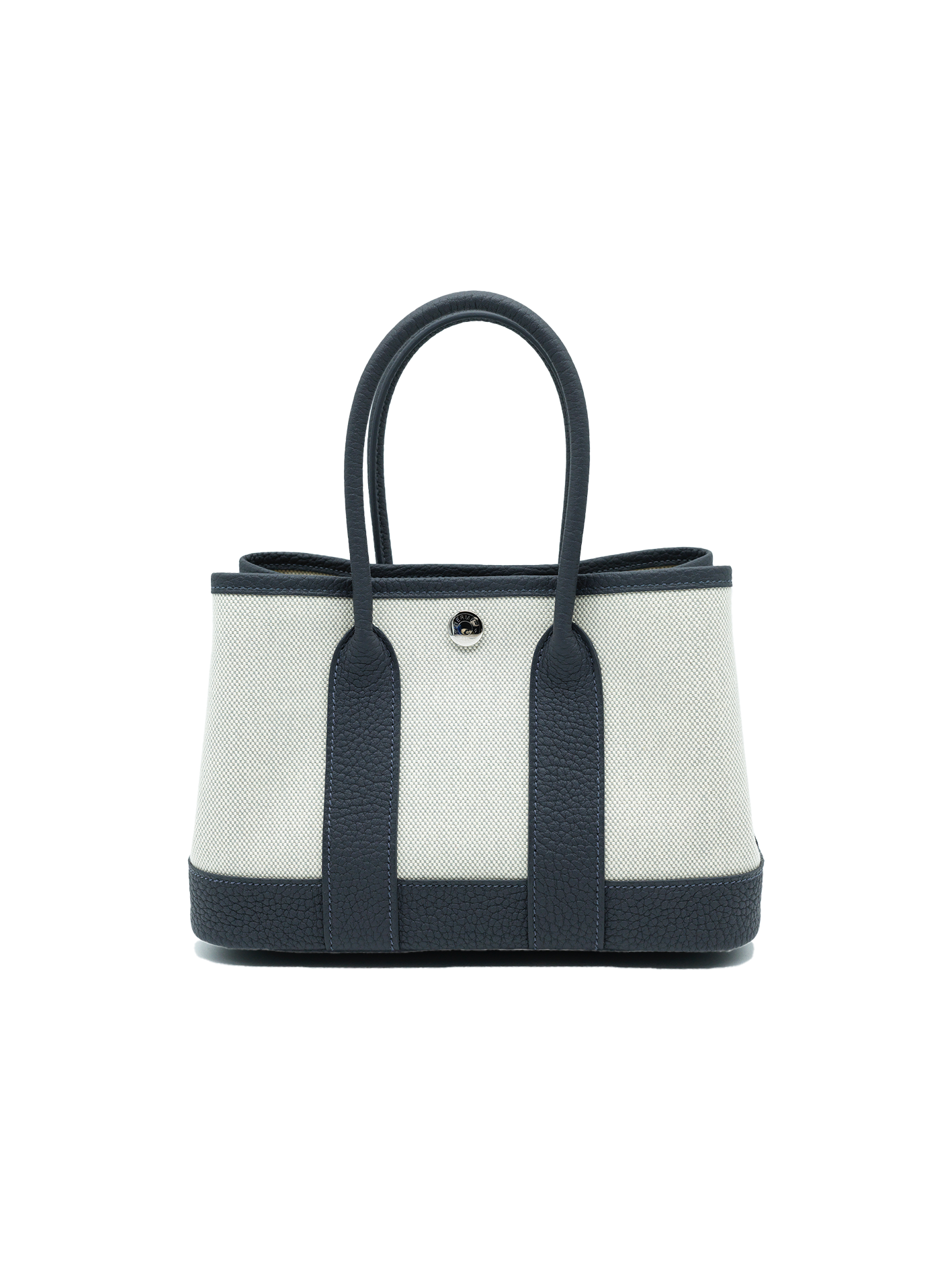 PRE-LOVED HERMÈS MINI GARDEN PARTY TOILE/ NEGONDA GRIS ARDOISE PHW