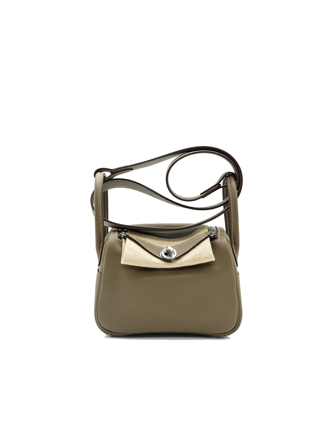 PRE-LOVED HERMÈS MINI LINDY TAURILLON CLEMENCE ETOUPE PHW