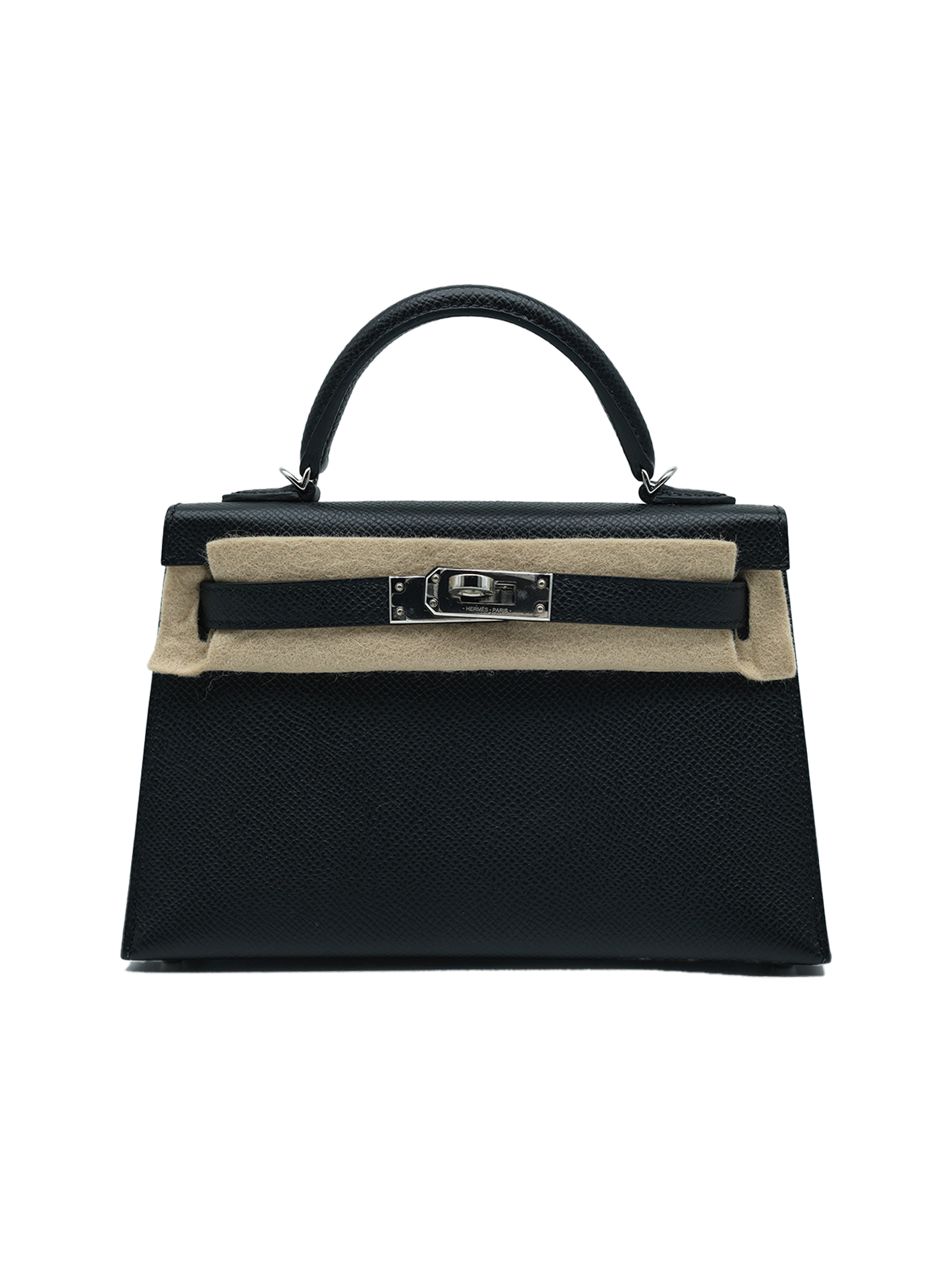 PRE-LOVED HERMÈS MINI KELLY II EPSOM BLACK PHW