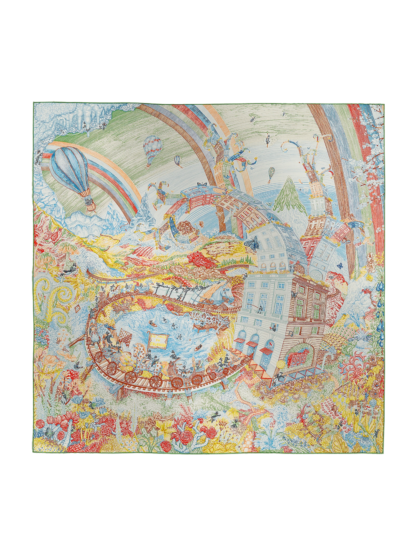 NEW HERMÈS LES FOLIES DU FAUBOURG SCARF