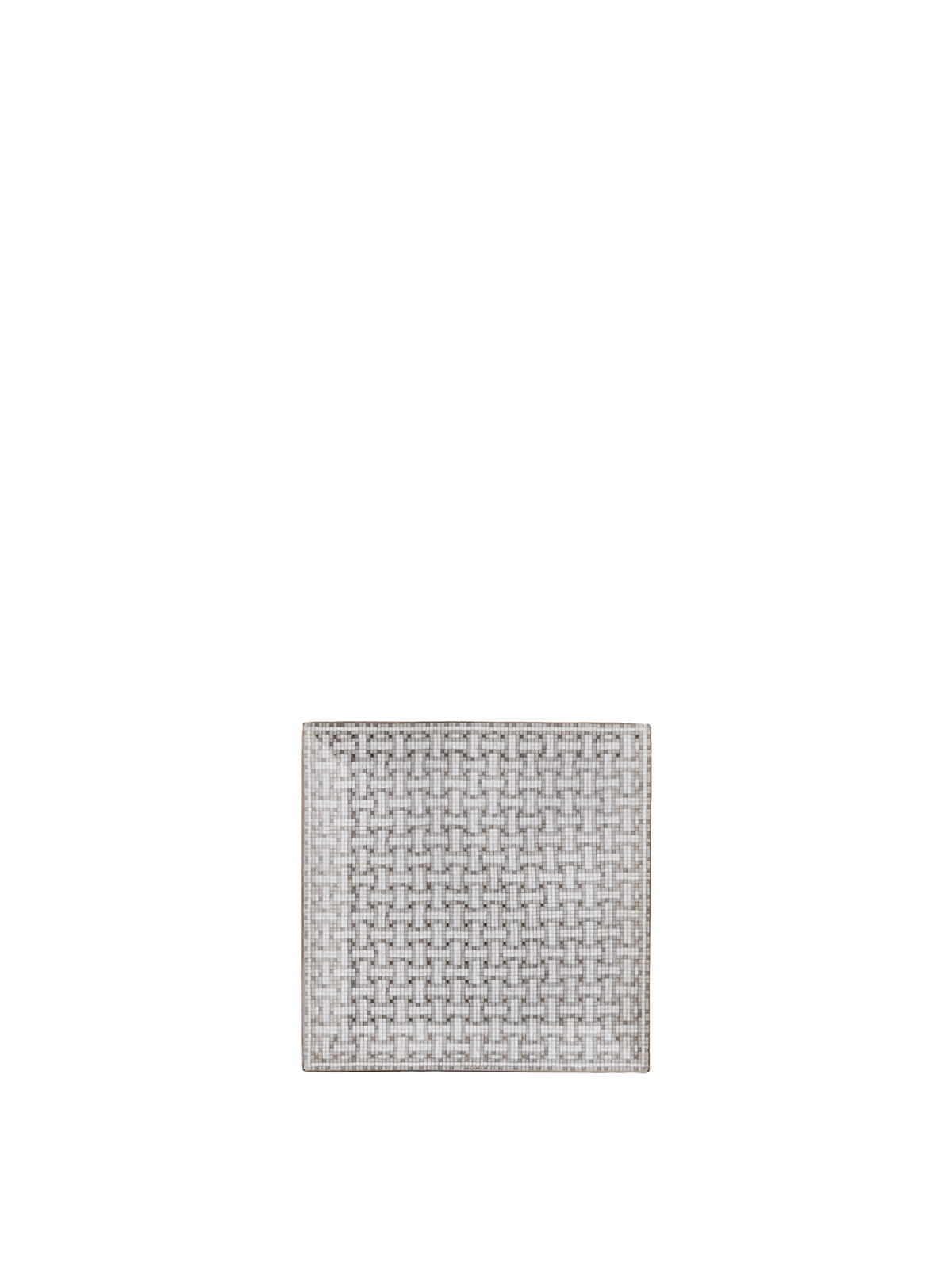NEW HERMÈS MOSAIQUE AU 24 PLATINUM SQUARE PLATE N°4