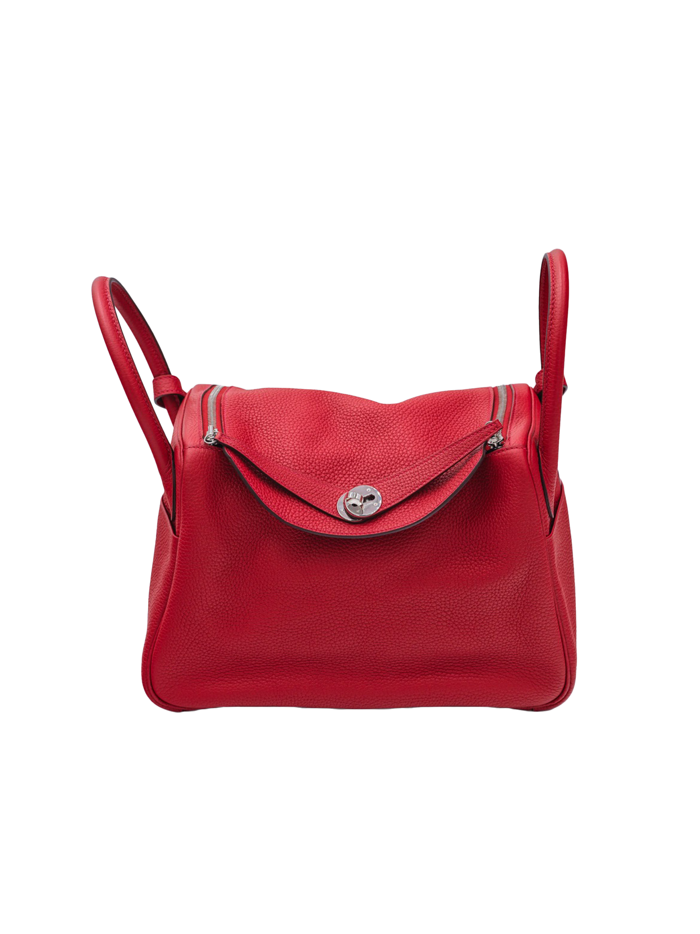 二手爱马仕 LINDY 30 TAURILLON CLEMENCE ROUGE CASAQUE PHW