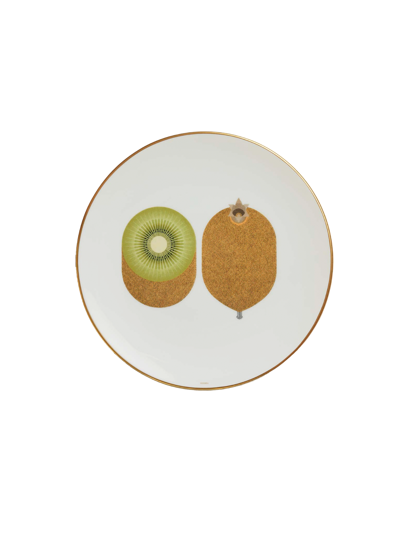 NEW HERMÈS KAORUMI DESSERT PLATE KIWI