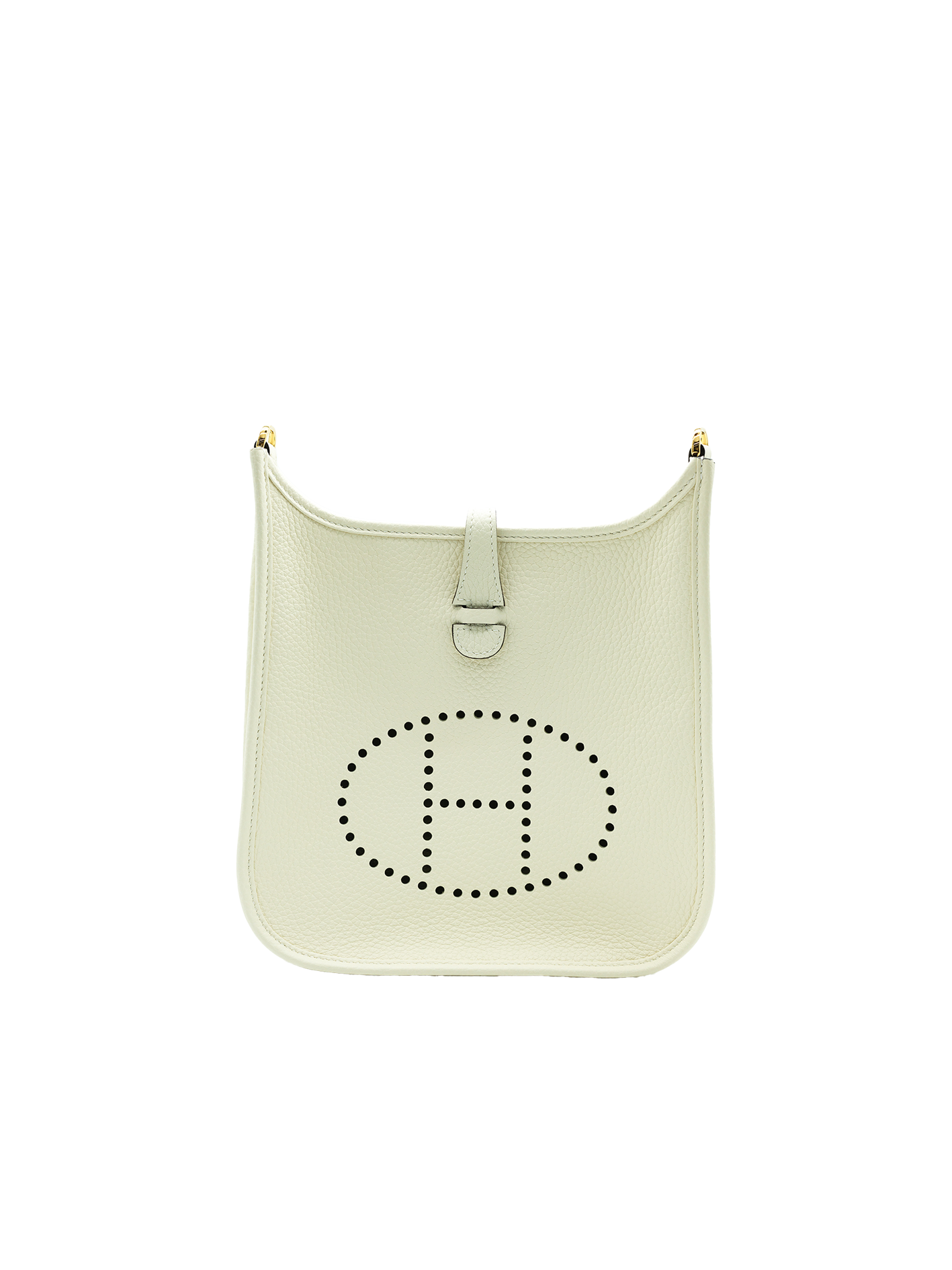 NEW HERMÈS EVELYNE 23 TAURILLON CLEMENCE CREAM GHW