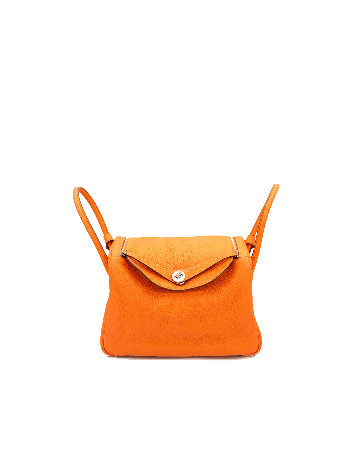 PRE-LOVED HERMÈS LINDY 36 TAURILLON CLEMENCE ORANGE PHW