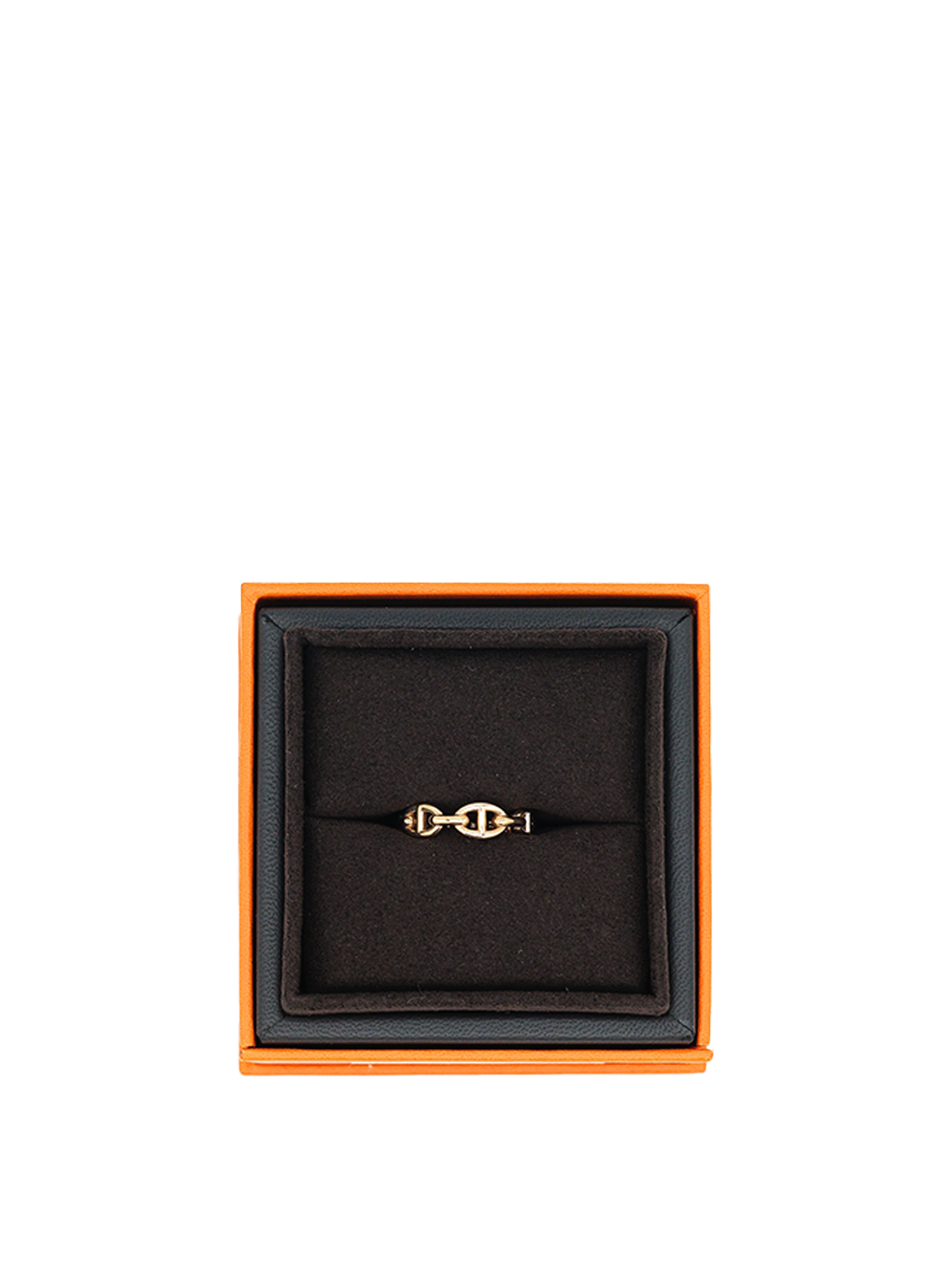 NEW HERMÈS CHAINE D'ANCRE ENCHAINNEE RING GHW