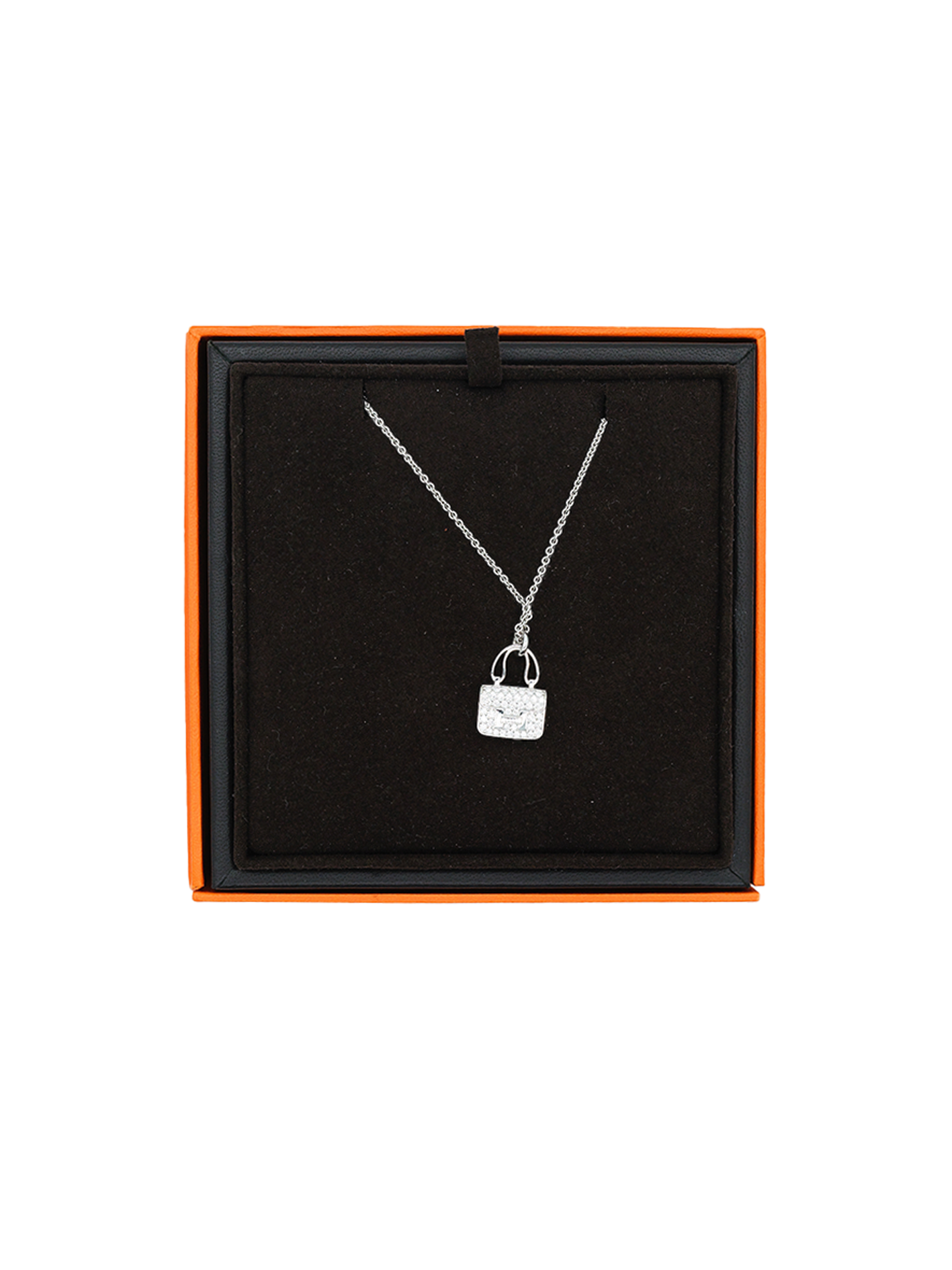 PRE-LOVED HERMÈS AMULETTES CONSTANCE PENDANT WITH DIAMOND PHW