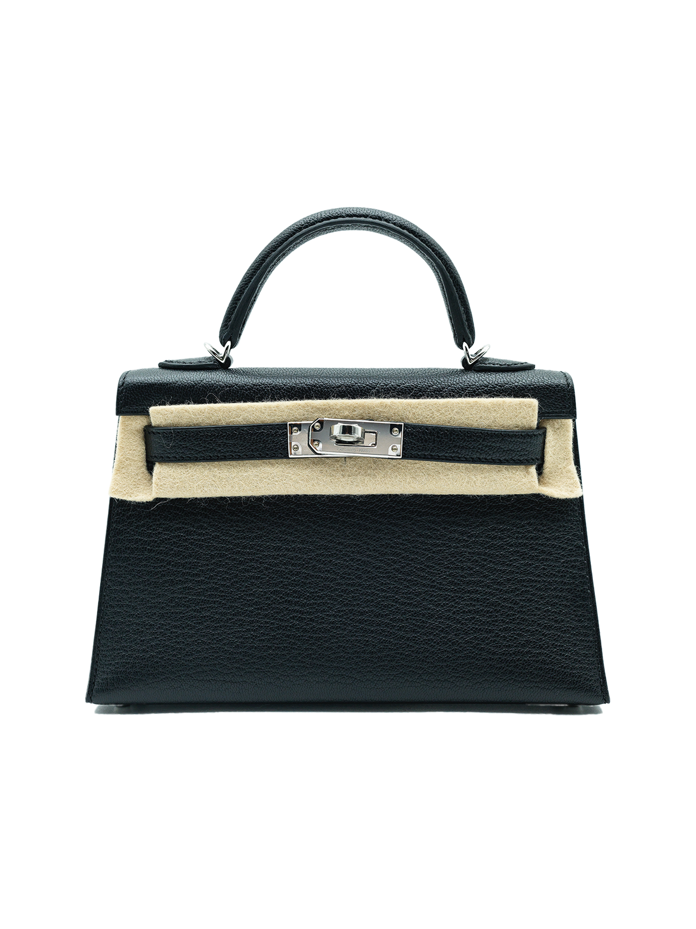 NEW HERMÈS MINI KELLY II MYSORE BLACK PHW