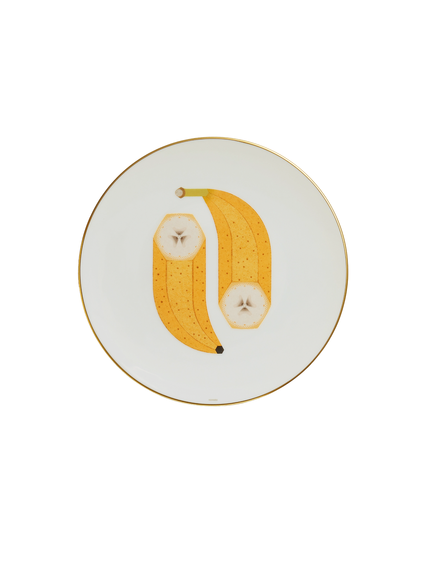 NEW HERMÈS KAORUMI DESSERT PLATE BANANA