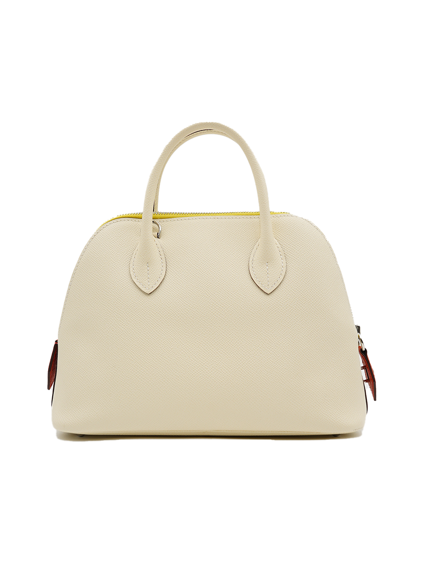 PRE-LOVED HERMES BOLIDE 25 EPSOM NATA/ LIME/ ORANGE PHW
