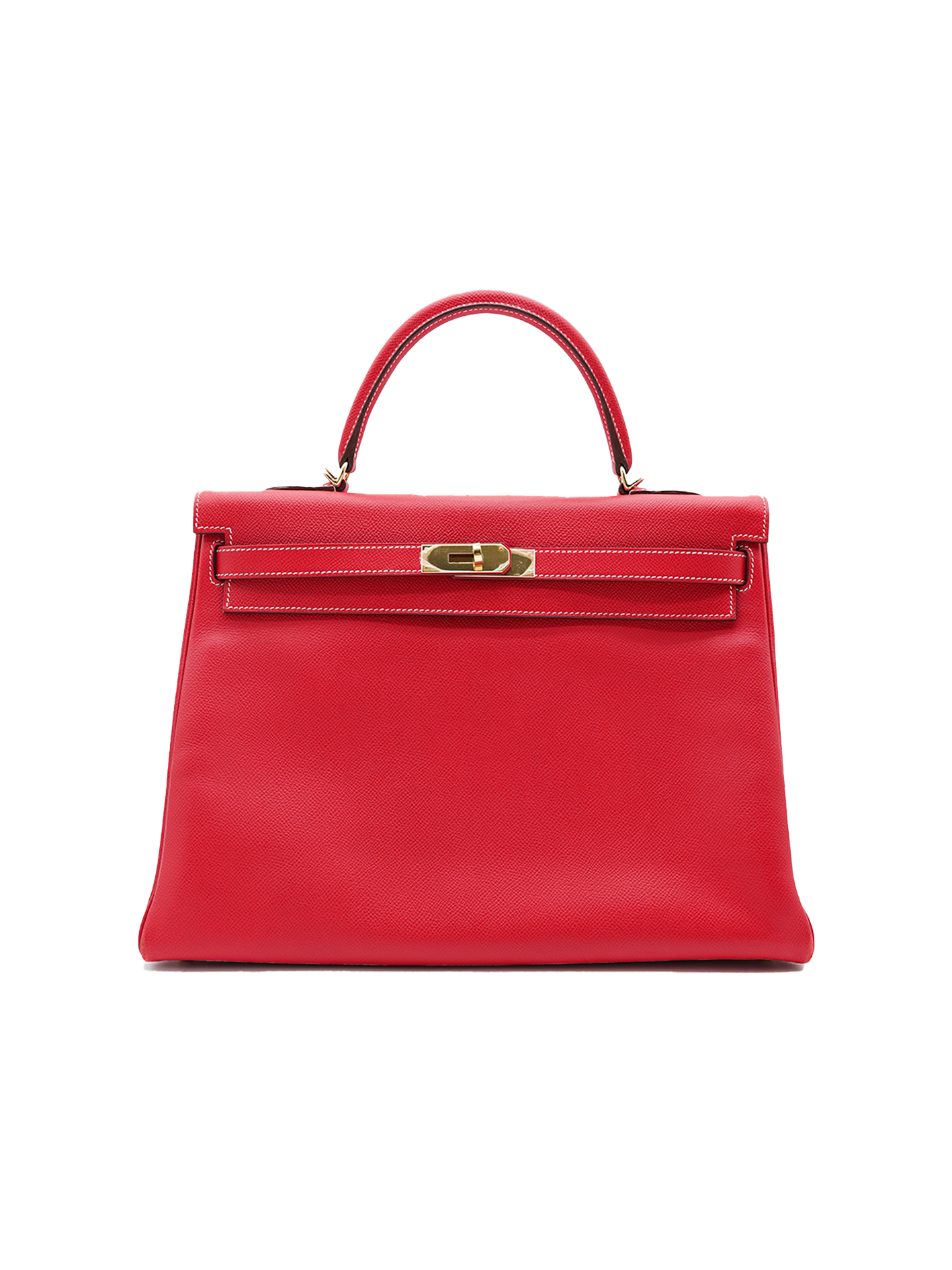 二手爱马仕凯莉包 35 EPSOM ROUGE CASAQUE CGHW