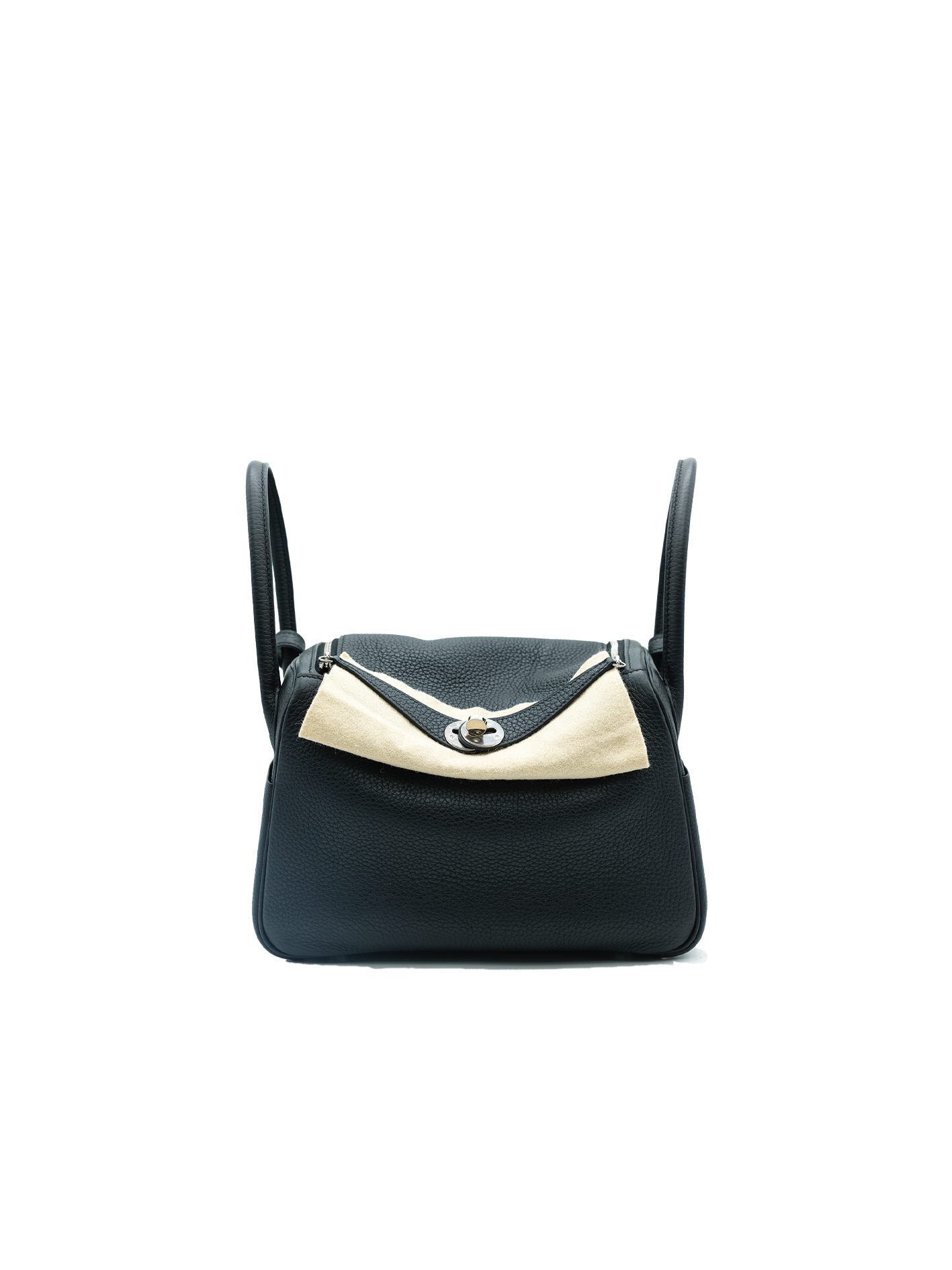 PRE-LOVED HERMÈS LINDY 26 TAURILLON CLEMENCE BLACK PHW