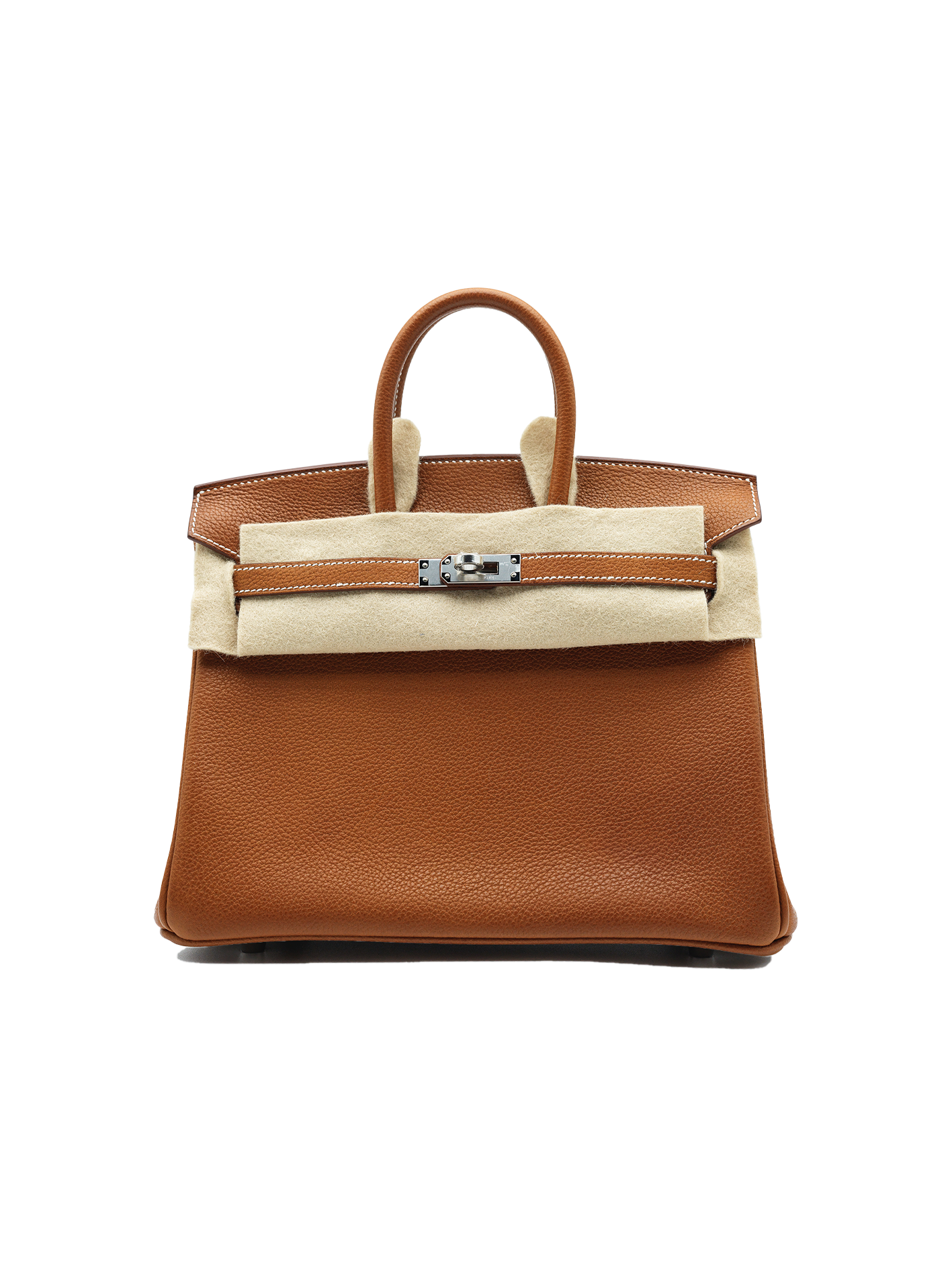 NEW HERMÈS BIRKIN 25 BARENIA FAUBOURG FAUVE PHW