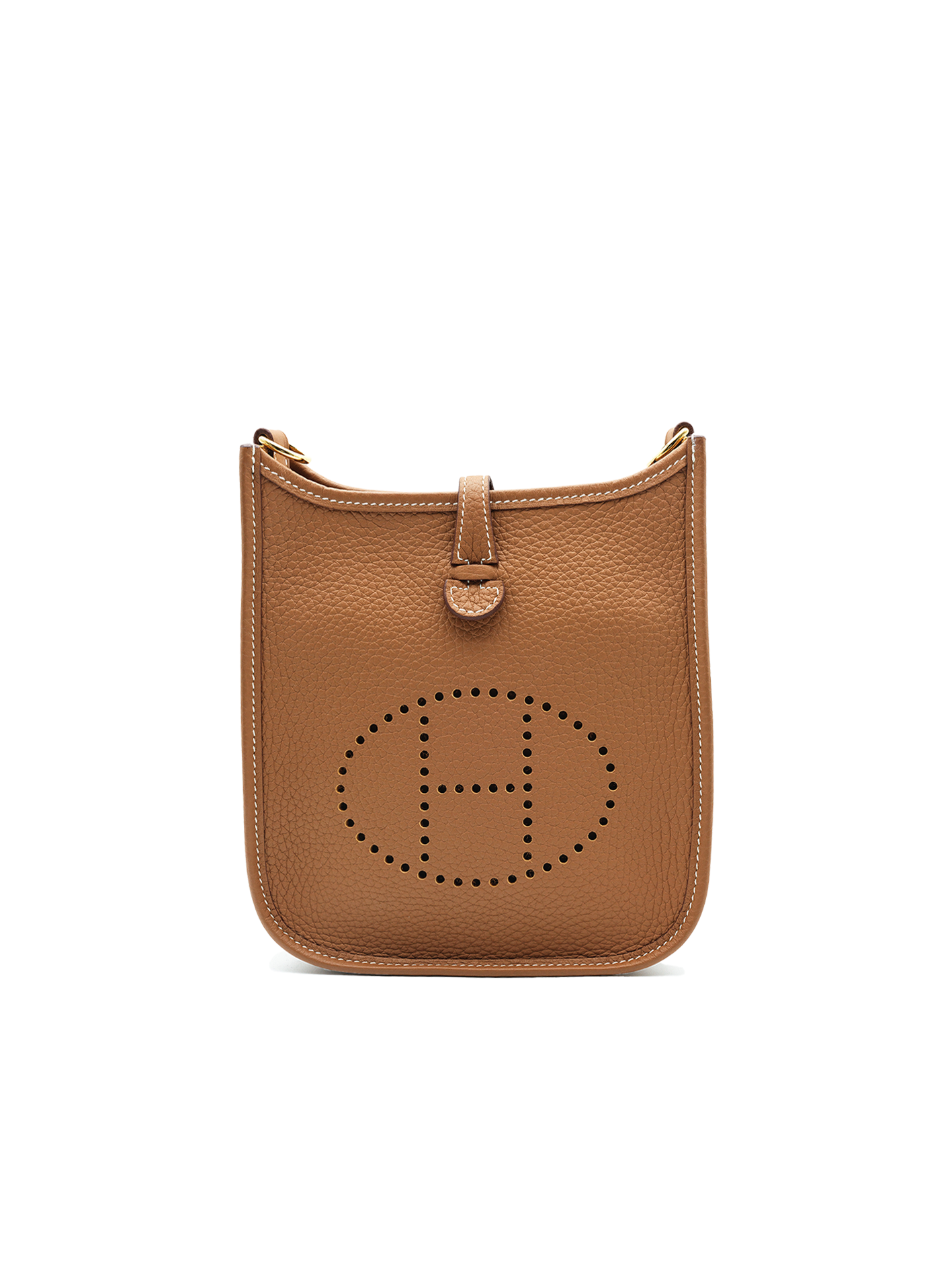 NEW HERMÈS MINI EVELYNE TAURILLON CLEMENCE GOLD GHW