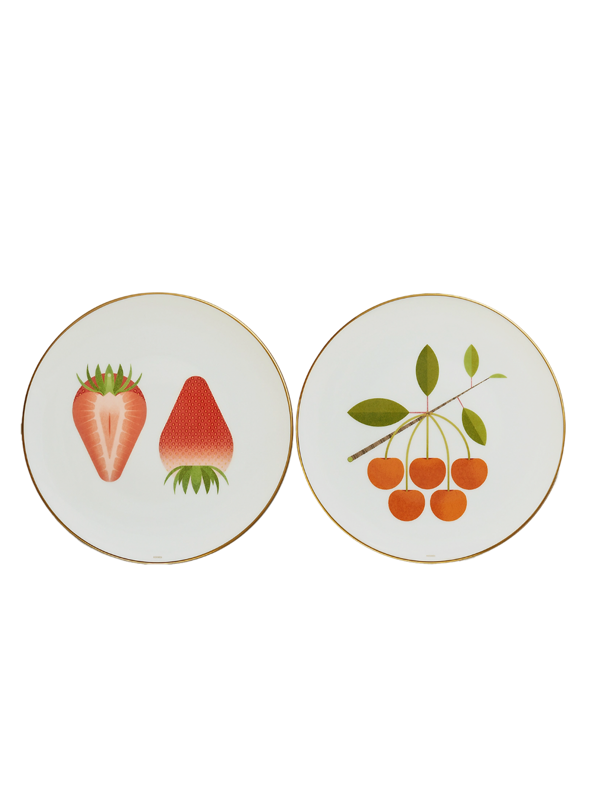 NEW HERMÈS KAORUMI SET OF 2 DESSERT PLATES