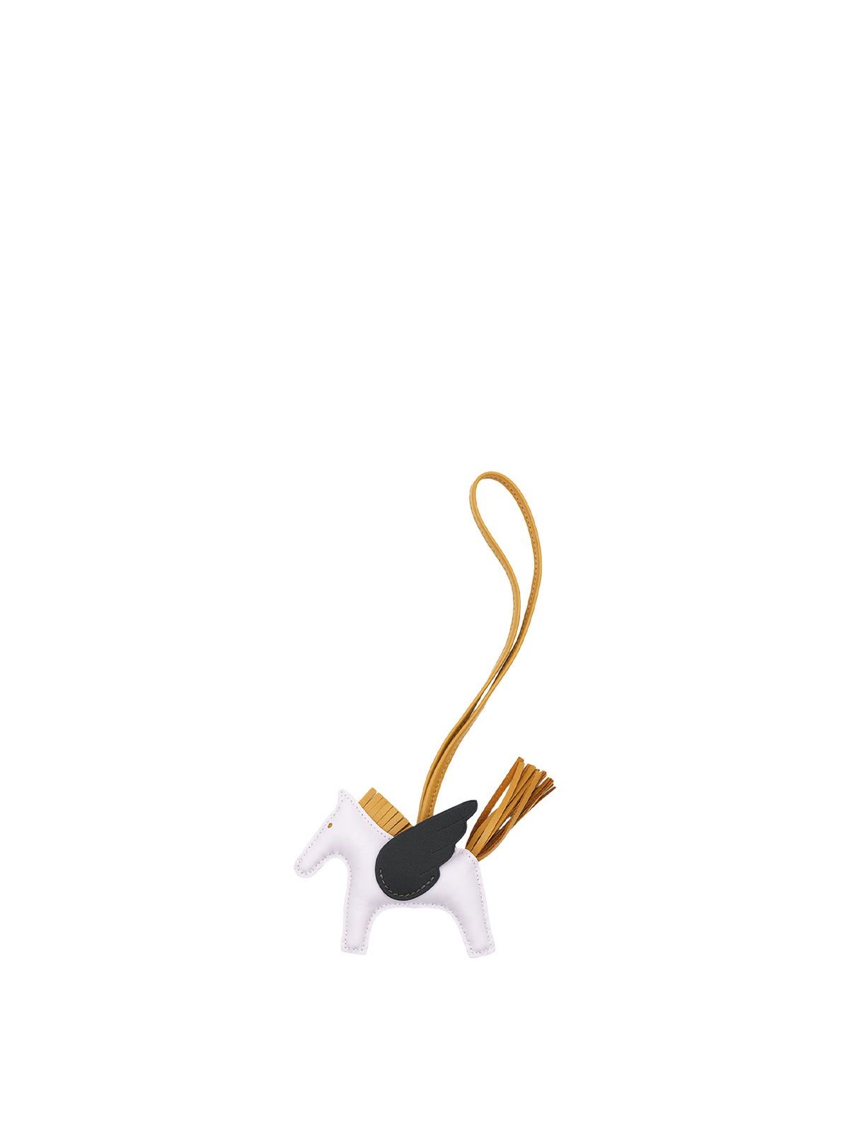 NEW HERMÈS RODEO PEGASE CHARM MAUVE PALE/ SESAME/ EBENE SWIFT