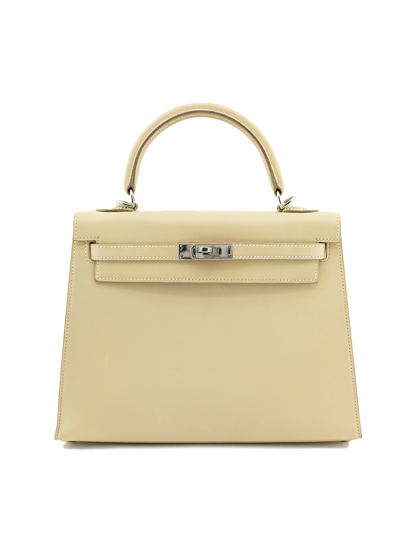PRE-LOVED HERMES KELLY 25 BARENIA PARCHEMIN PHW