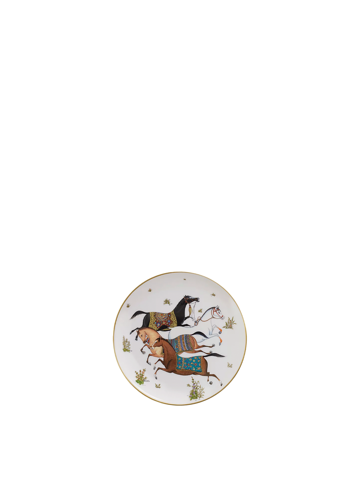NEW HERMÈS CHEVAL D’ORIENT DESSERT PLATE SET OF 2