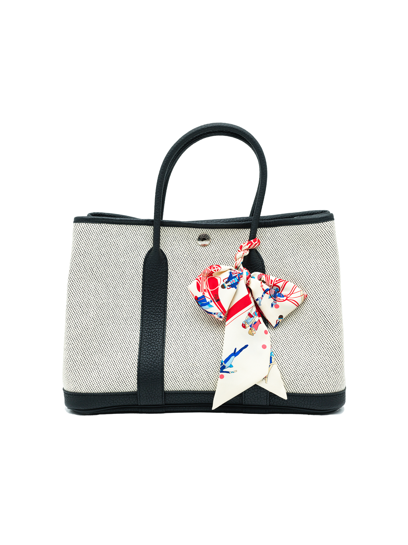 PRE-LOVED HERMÈS GARDEN PARTY 30 BLACK TOILE/ NEGONDA PHW