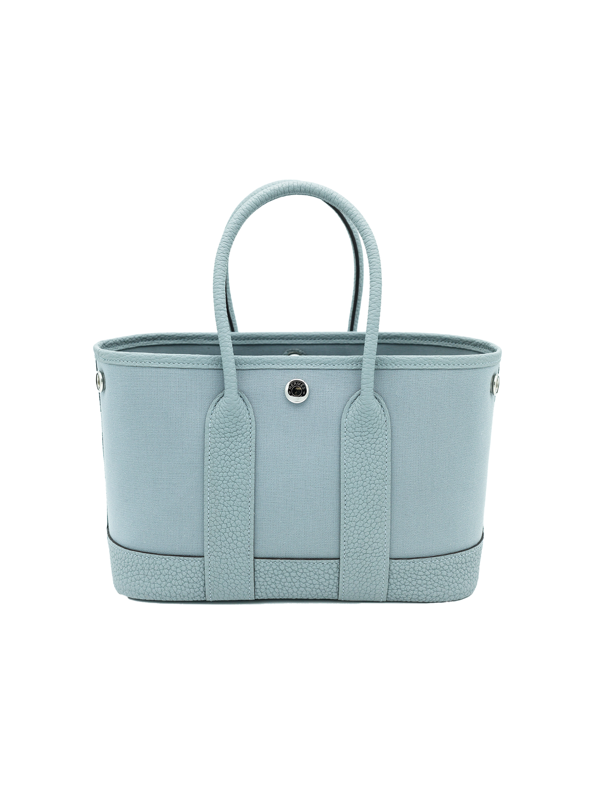 NEW HERMÈS MINI GARDEN PARTY TOILE/ NEGONDA GRIS PANTIN PHW