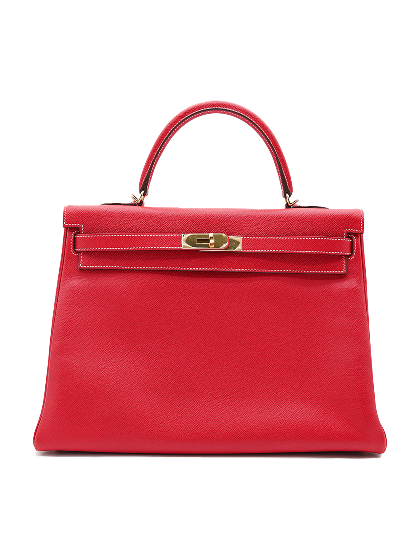 PRE-LOVED HERMES KELLY 35 EPSOM ROUGE CASAQUE CGHW