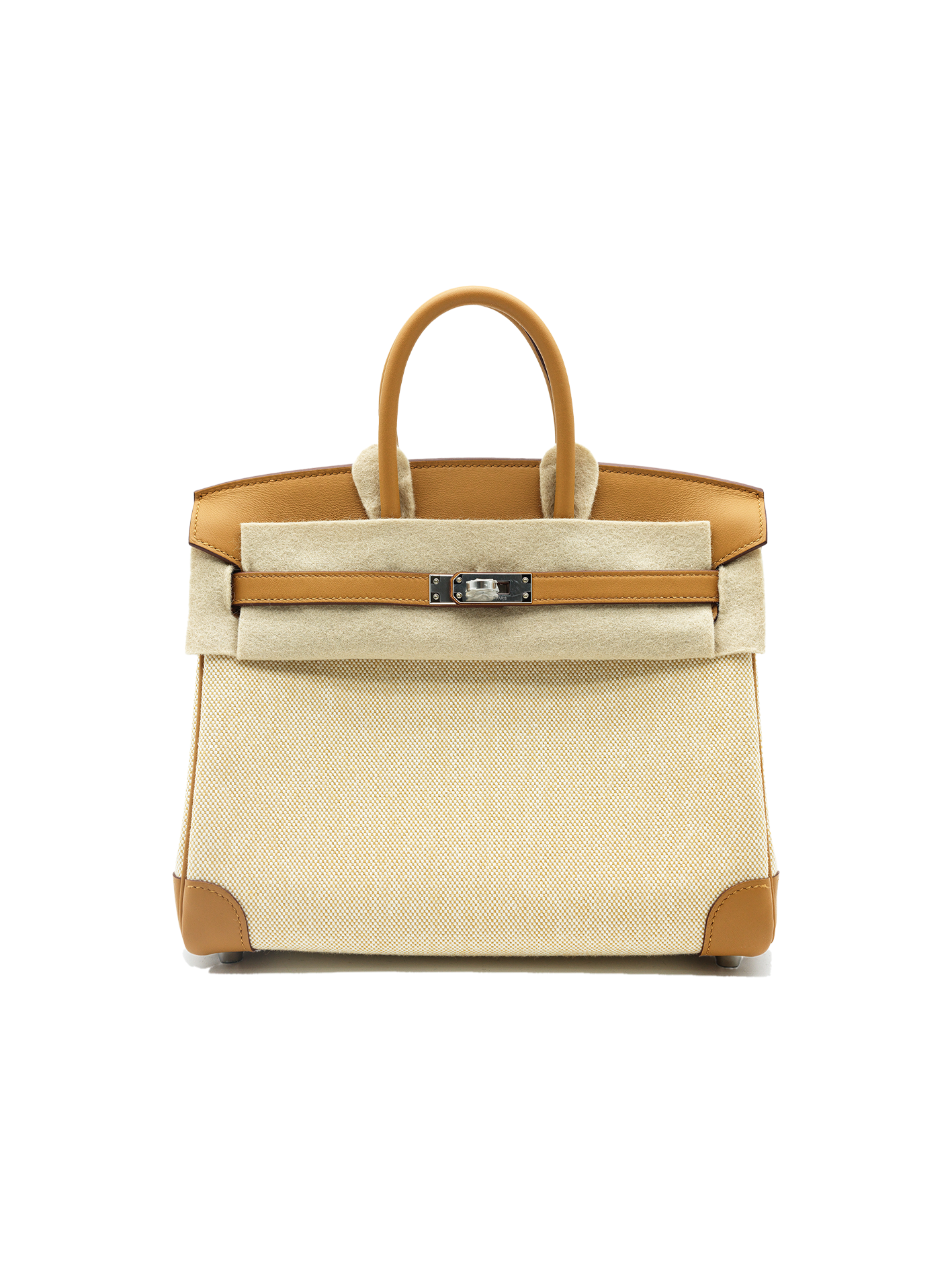 NEW HERMÈS BIRKIN 25 TOILE/ SWIFT SESAME PHW