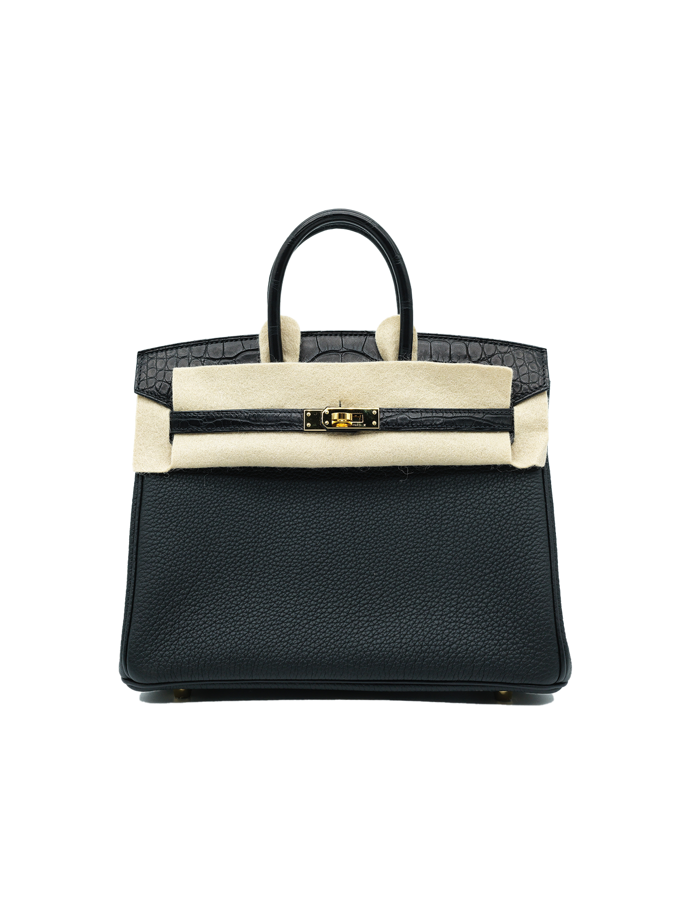 PRE-LOVED HERMÈS BIRKIN 25 TOUCH NILOTICUS CROCODILE/ TOGO BLACK GHW