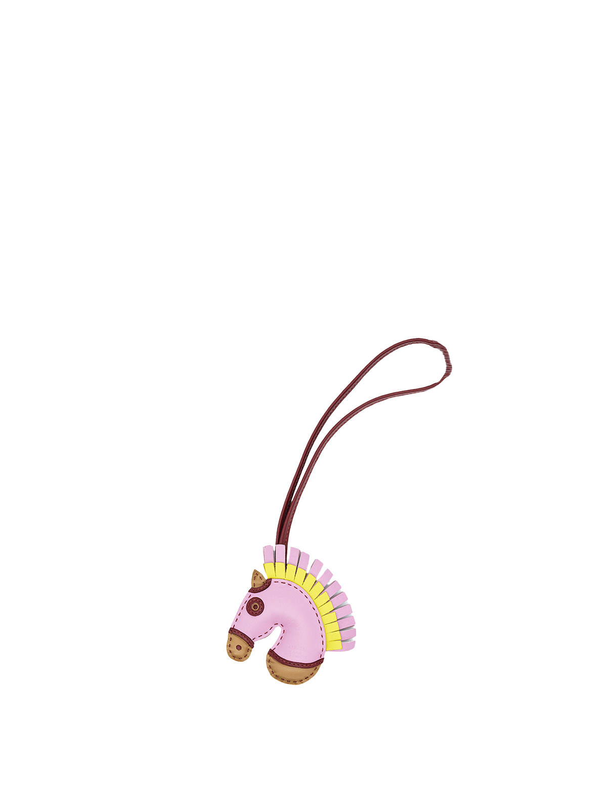 NEW HERMÈS GEEGEE BAG CHARM CHAI/ MAUVE SYLVESTRE/ ROUGE GRENAT/ LIME SWIFT