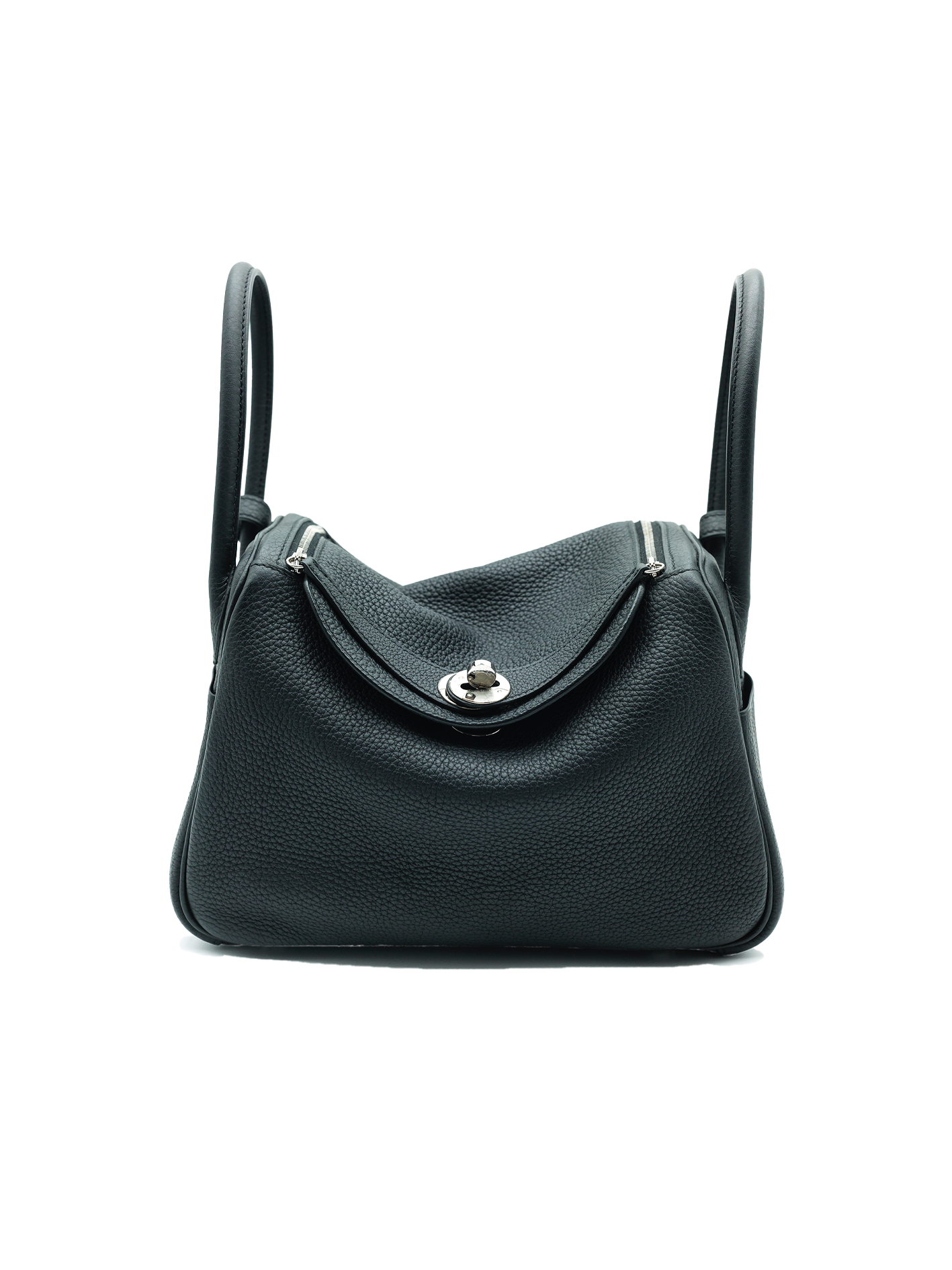 PRE-LOVED HERMES LINDY 26 TAURILLON CLEMENCE BLACK PHW