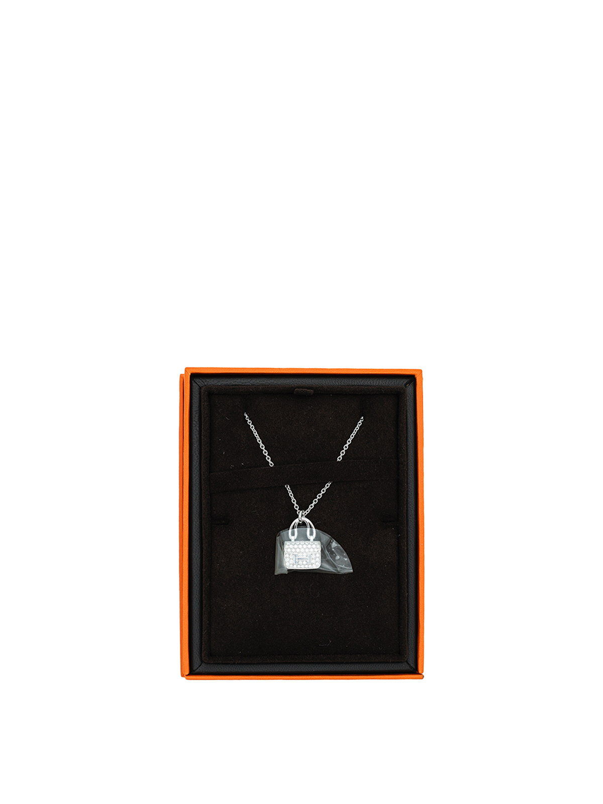 NEW HERMÈS AMULETTES CONSTANCE PENDANT WITH DIAMOND PHW