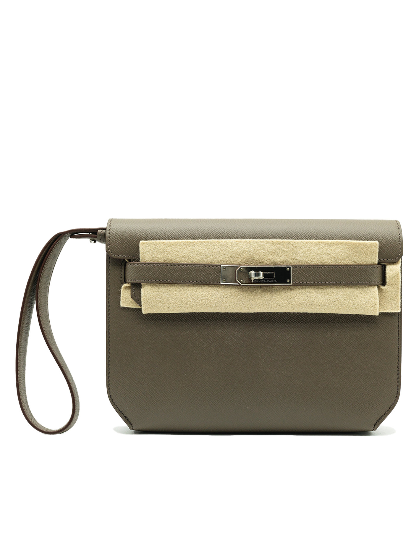 NEW HERMÈS KELLY DÉPÊCHES 25 EPSOM GRIS ETAIN PHW