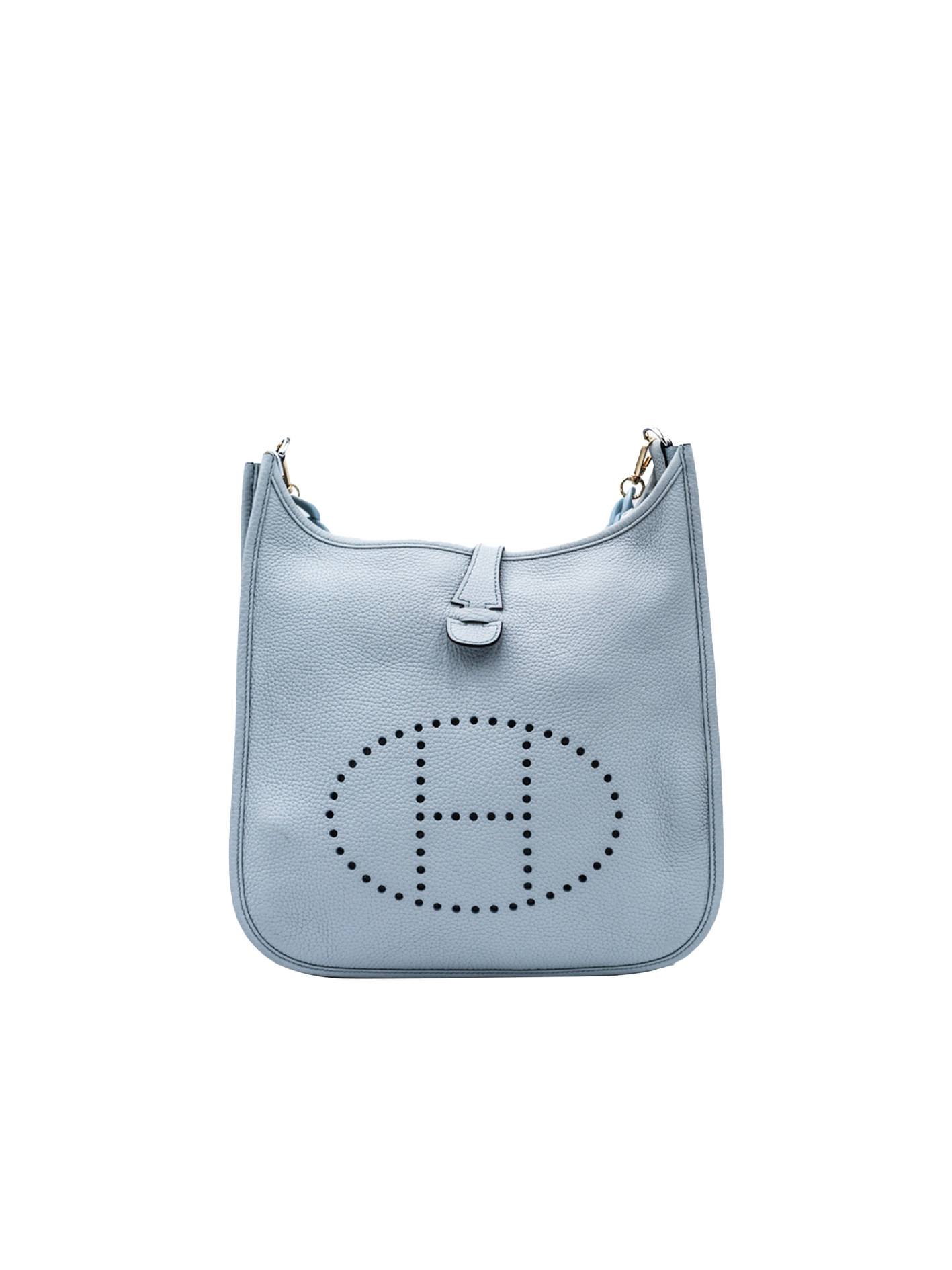 二手爱马仕 EVELYNE 29 TAURILLON CLEMENCE BLEU PALE PHW 包