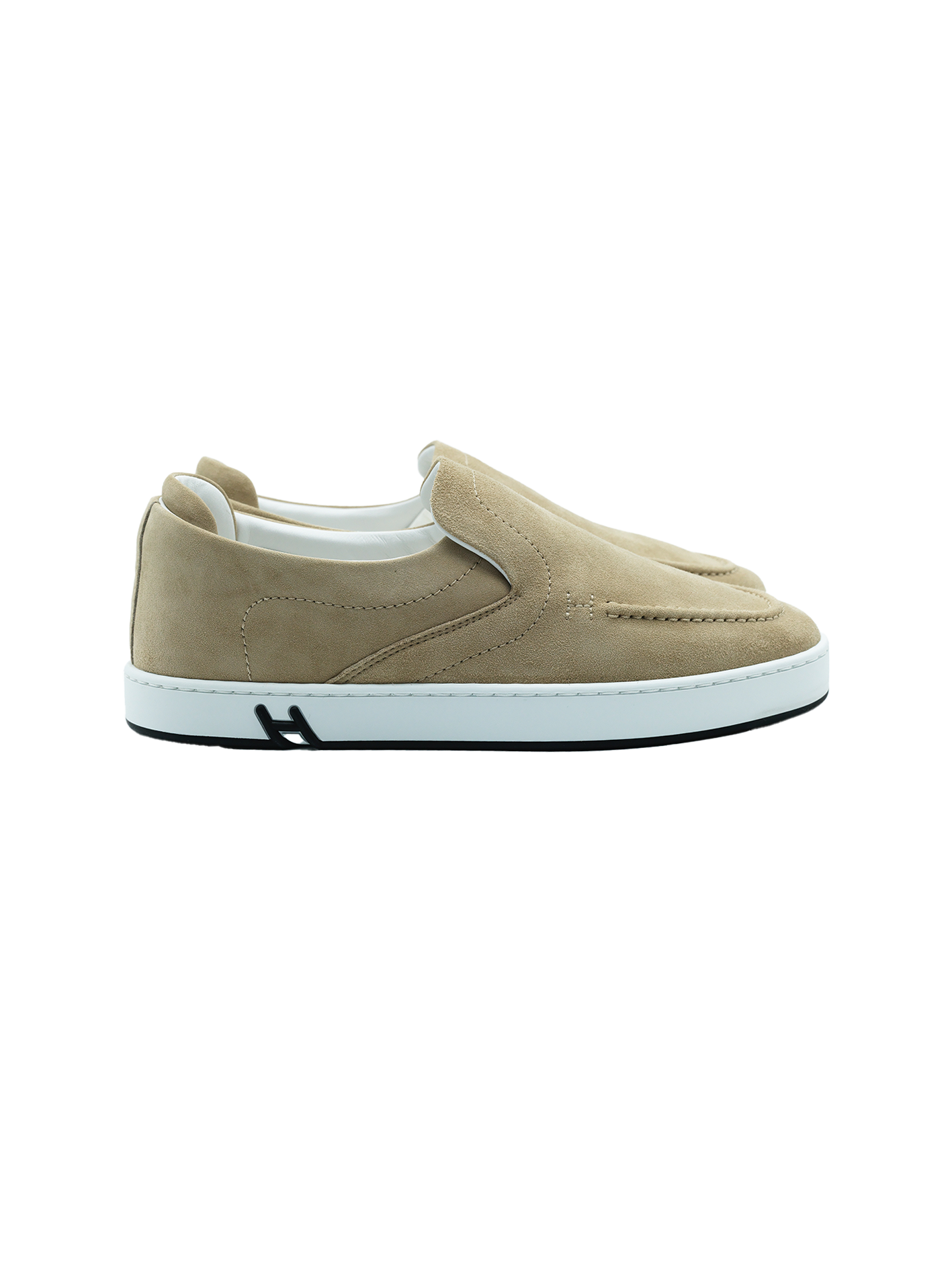 NEW HERMÈS KIDDY SLIP-ON SNEAKER BEIGE CAMEL