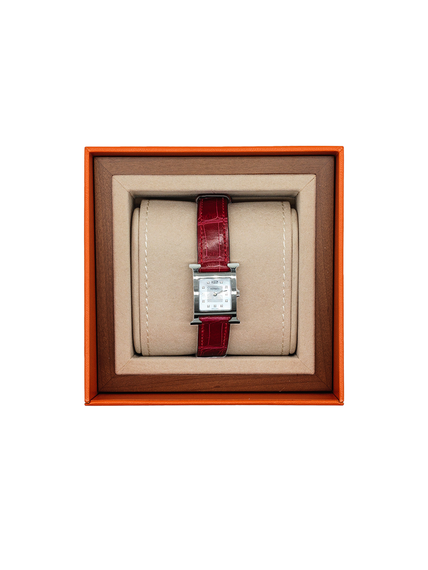 NEW HERMÈS HEURE H WATCH WITH DIAMOND BRAISE