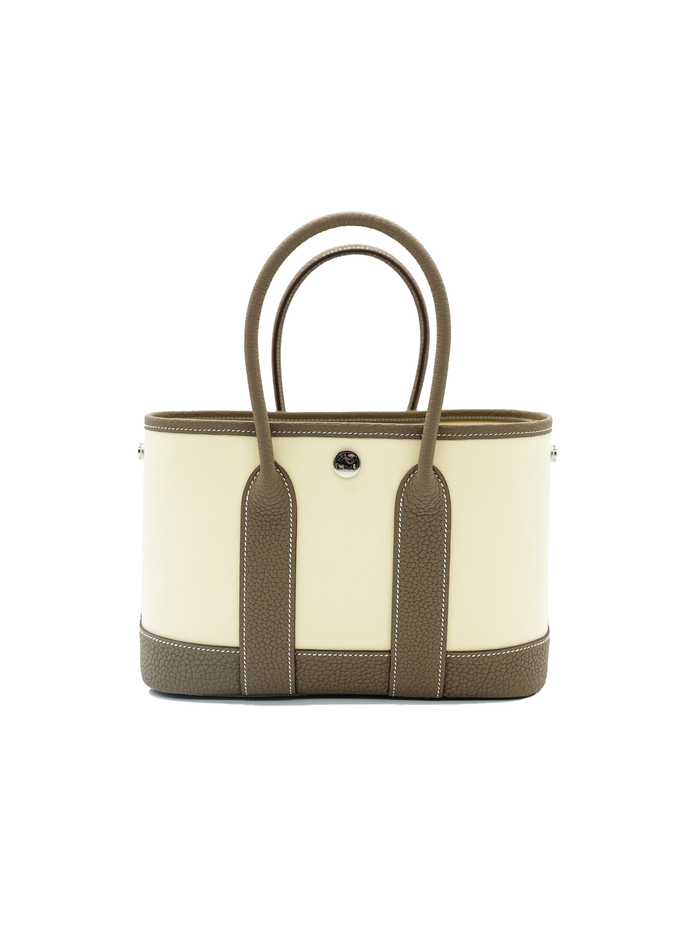 NEW HERMÈS MINI GARDEN PARTY TOILE/ NEGONDA ETOUPE PHW