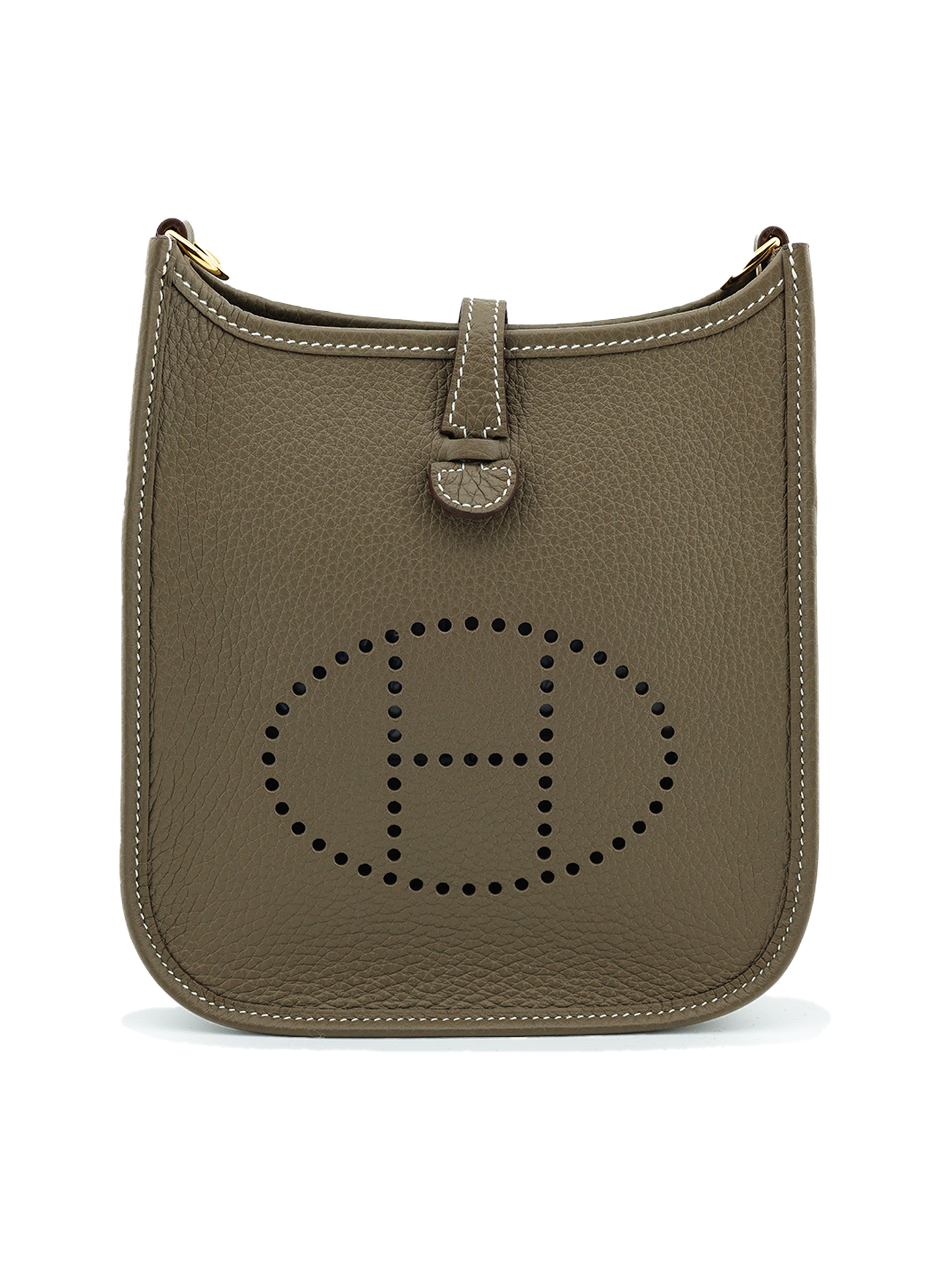 NEW HERMES MINI EVELYNE TAURILLON CLEMENCE ETOUPE GHW