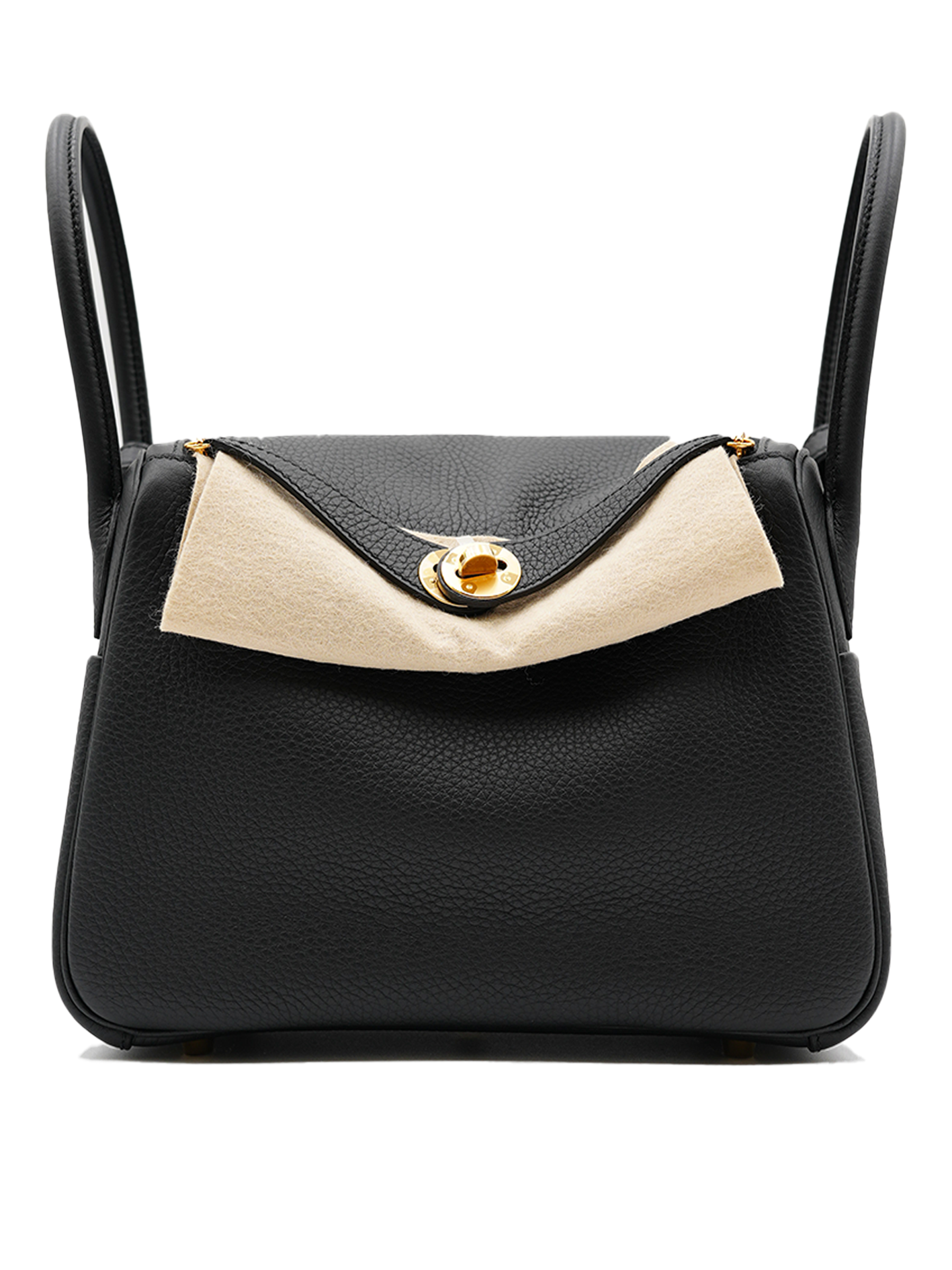 NEW HERMES LINDY 26 TAURILLON CLEMENCE BLACK GHW