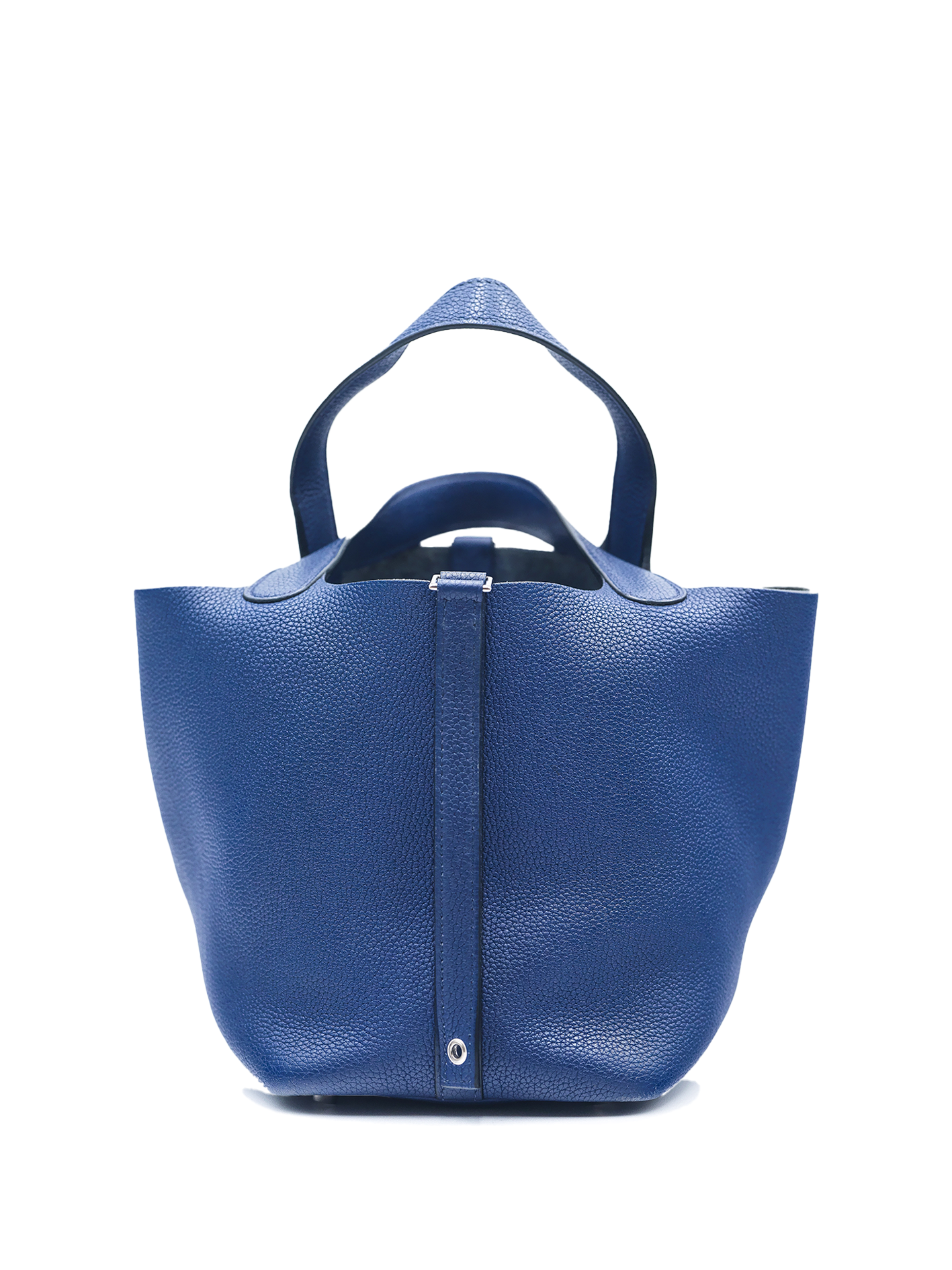 二手爱马仕 PICOTIN 18 TAURILLO CLEMENCE BLEU SAPHIR PHW
