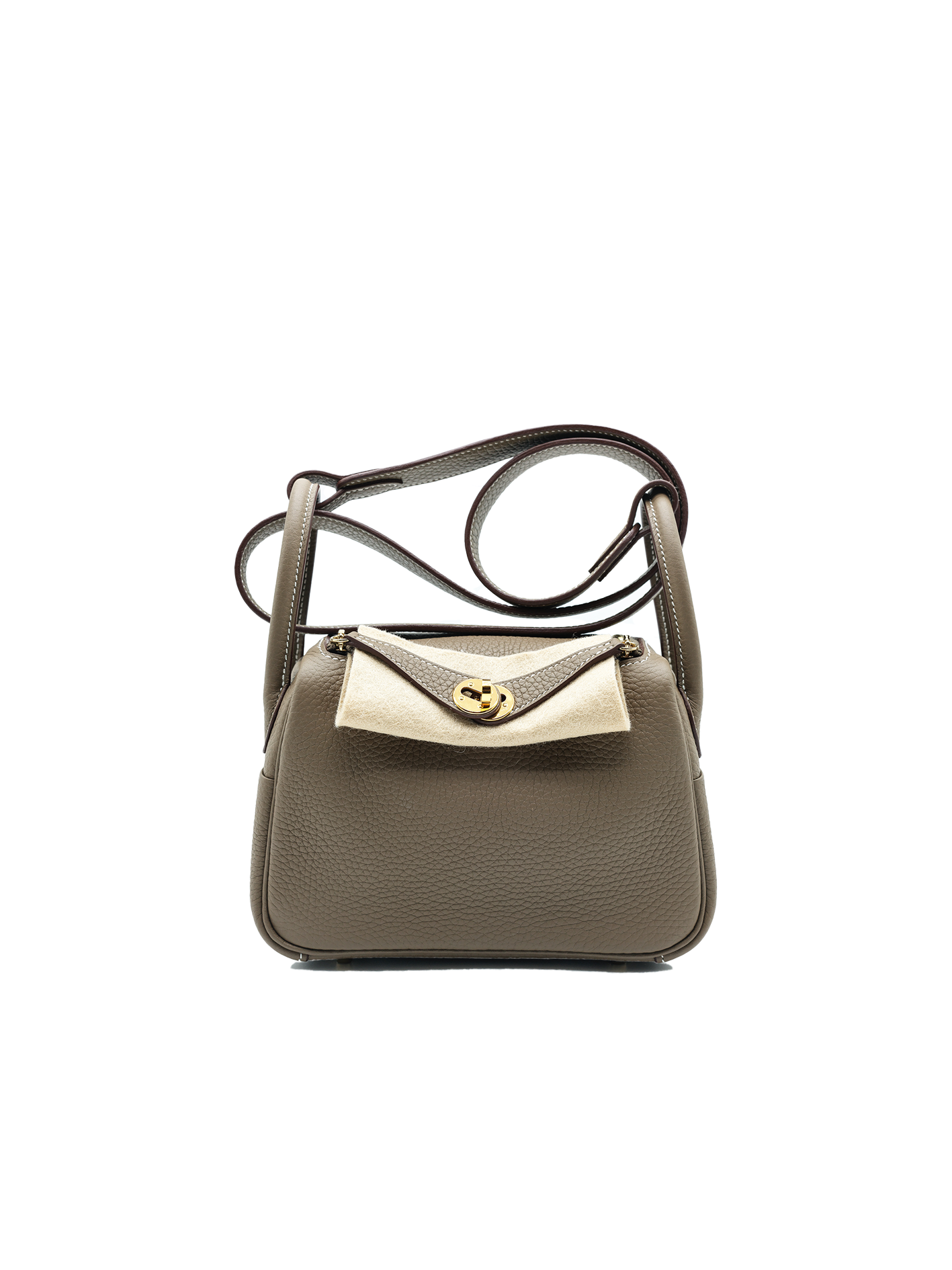 PRE-LOVED HERMES MINI LINDY TAURILLON CLEMENCE ETOUPE GHW