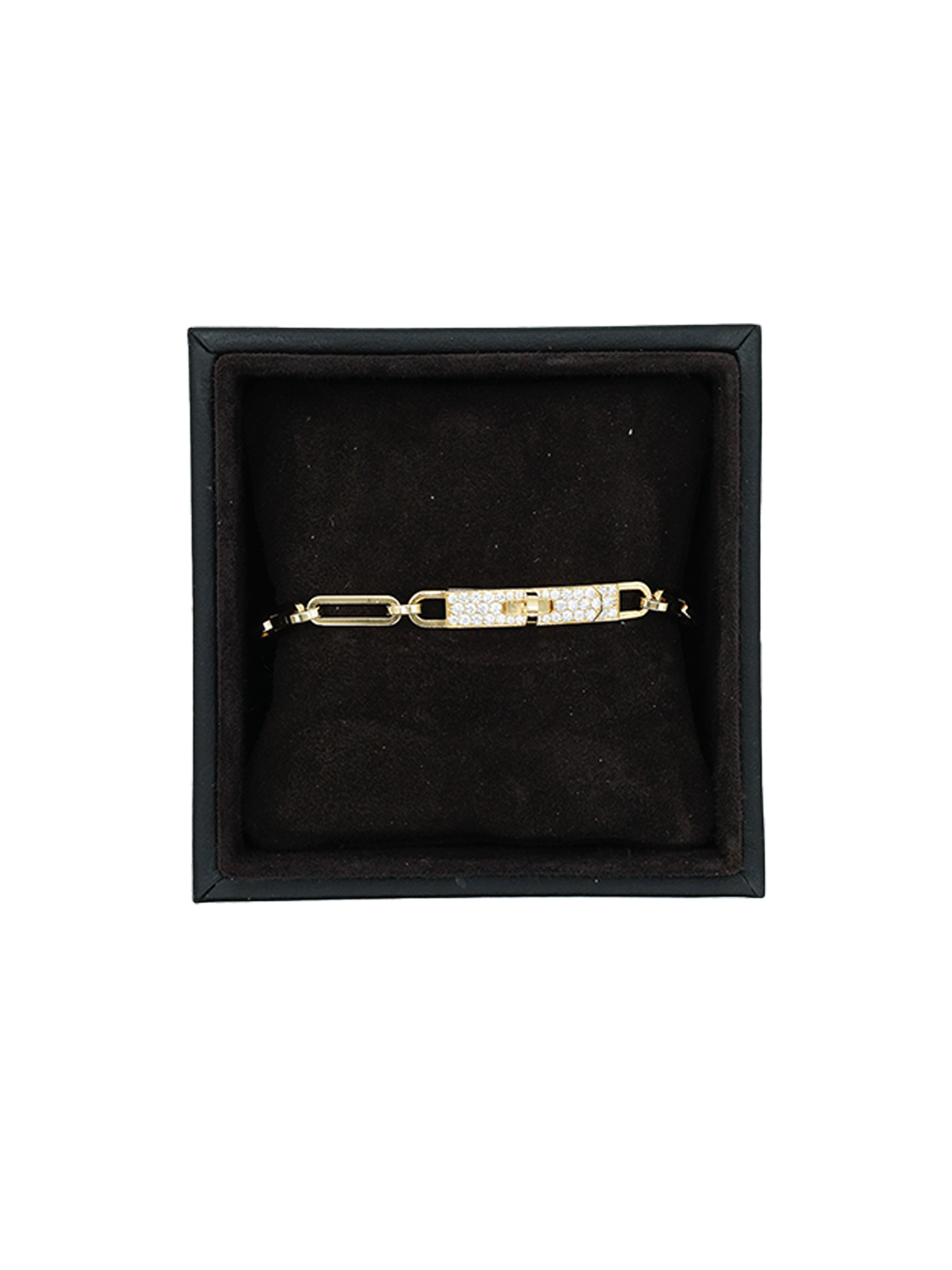 NEW HERMÈS KELLY CHAINE BRACELET WITH DIAMOND GHW