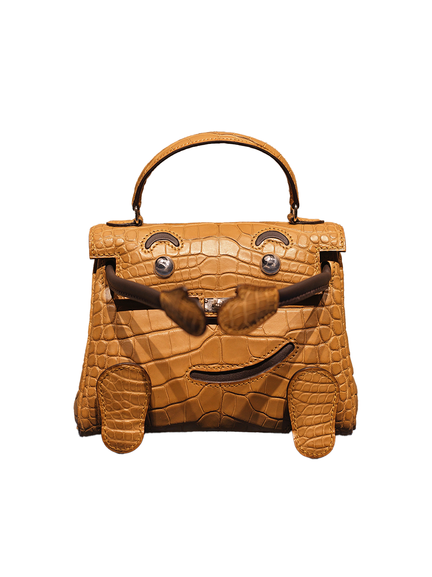 NEW HERMÈS QUELLE IDOLE KELLY DOLL NILOTICUS CROCODILE KRAFT/ EBENE PHW