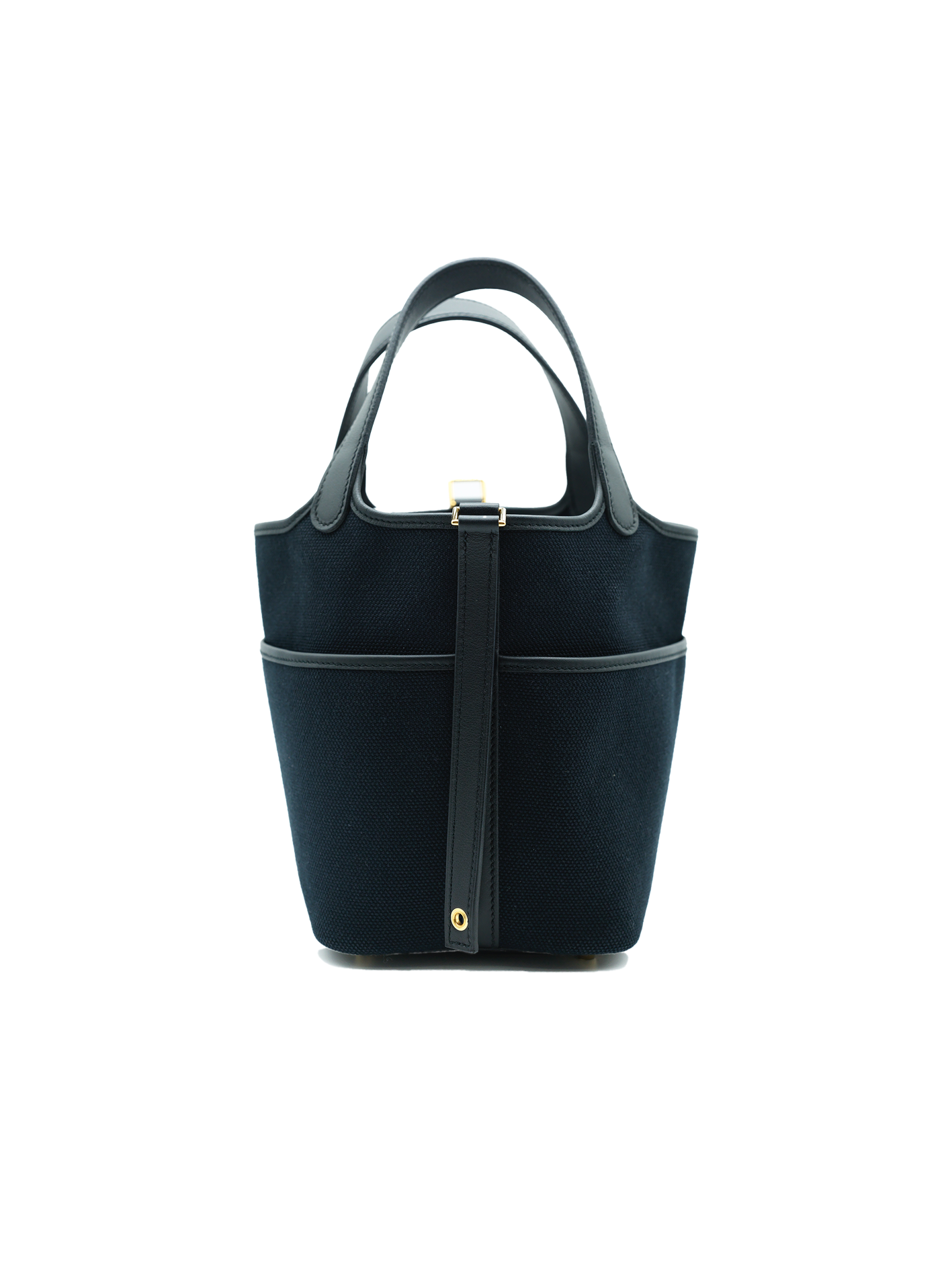 PRE-LOVED HERMÈS PICOTIN 18 CARGO TOILE/ SWIFT BLACK PHW