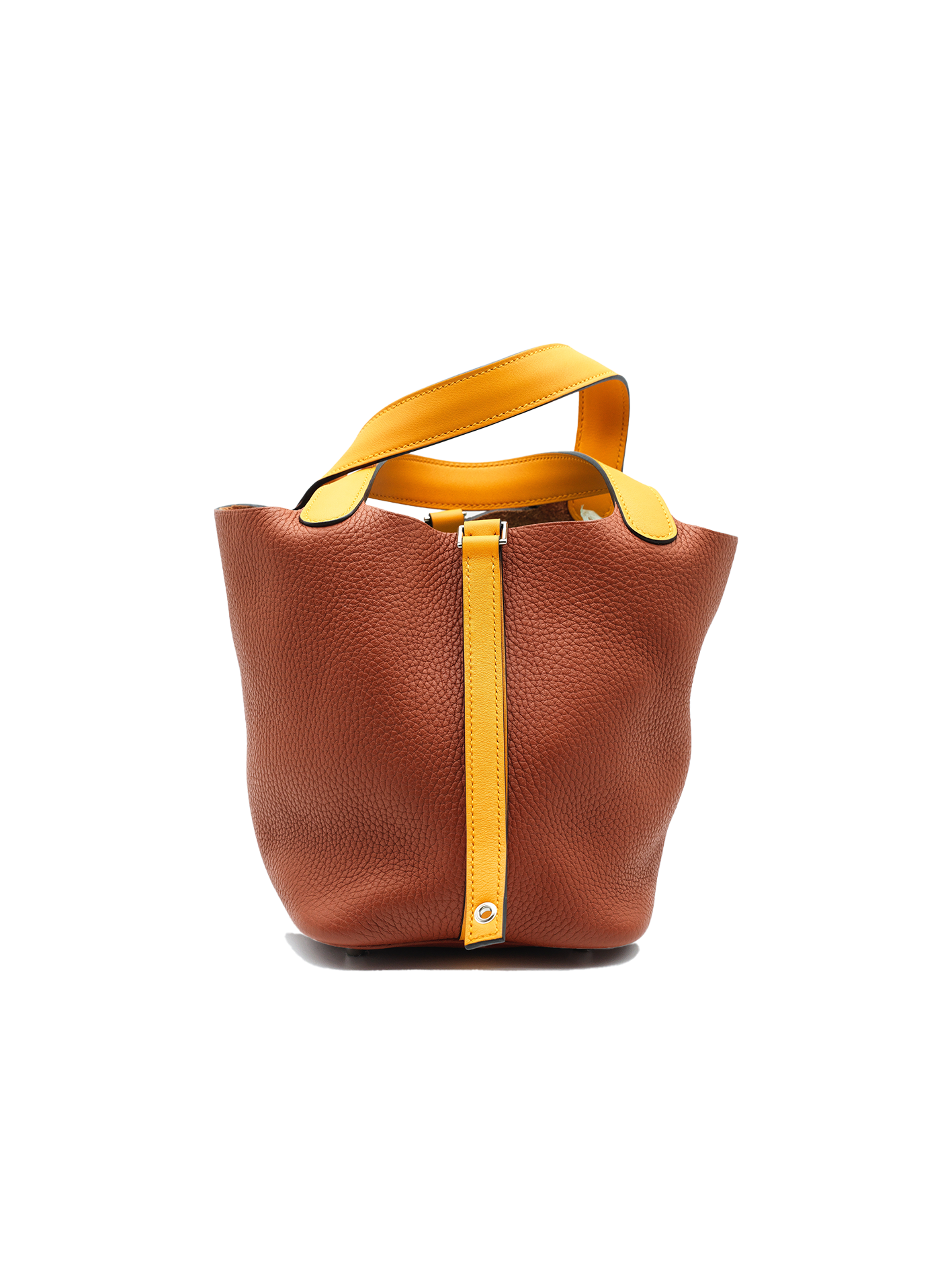 PRE-LOVED HERMÈS PICOTIN 18 TAURILLON CLEMENCE POTIRON ORANGE/ JAUNE DOR PHW