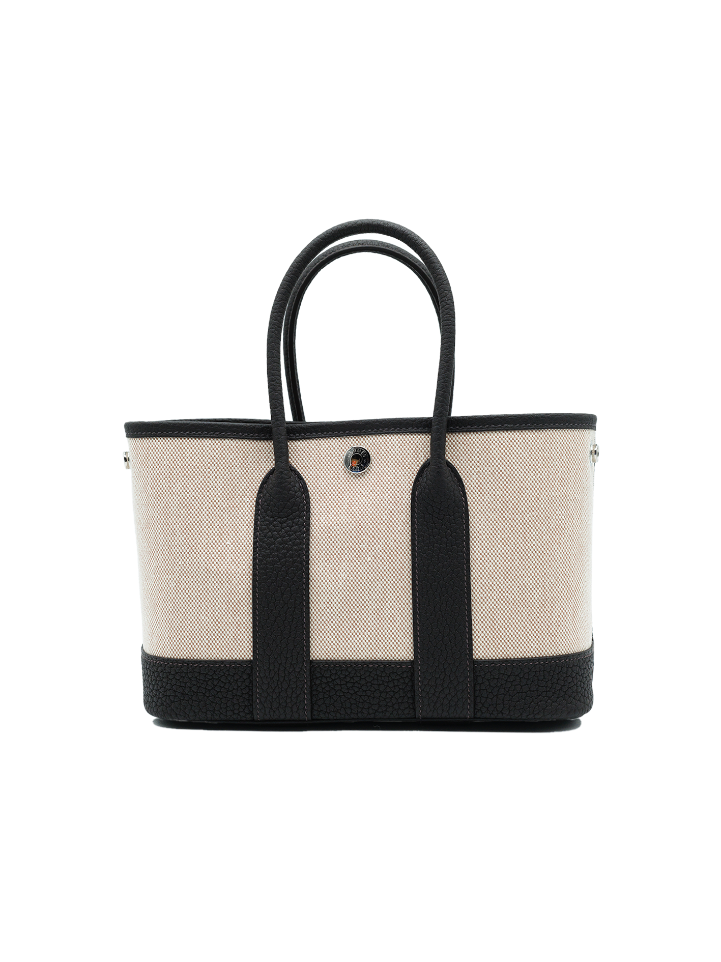 NEW HERMES MINI GARDEN PARTY TOILE/ NEGONDA BAI BRUN PHW