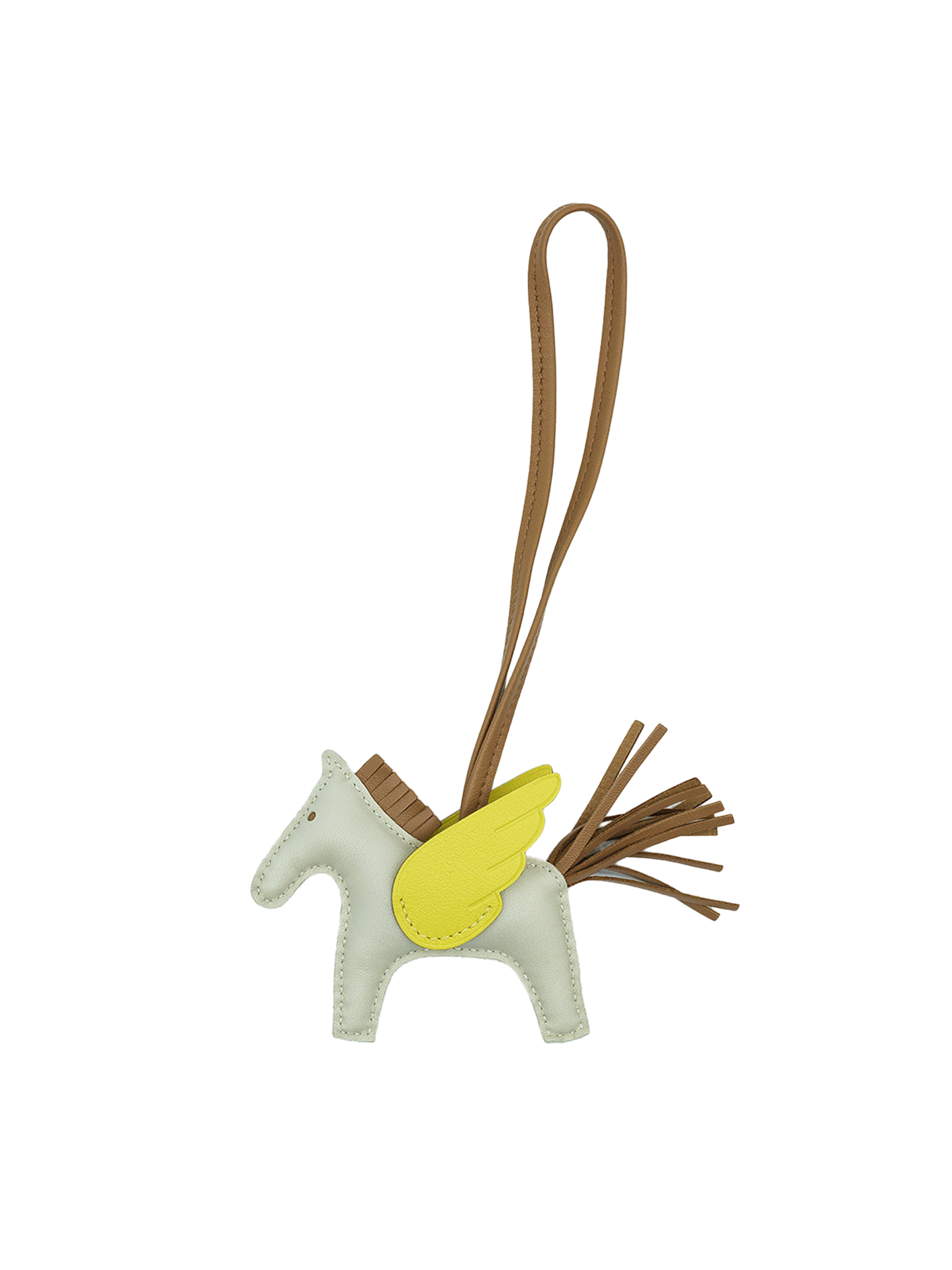 NEW HERMÈS RODEO PEGASE CHARM CRAIE/ LIME/ CHAI SWIFT