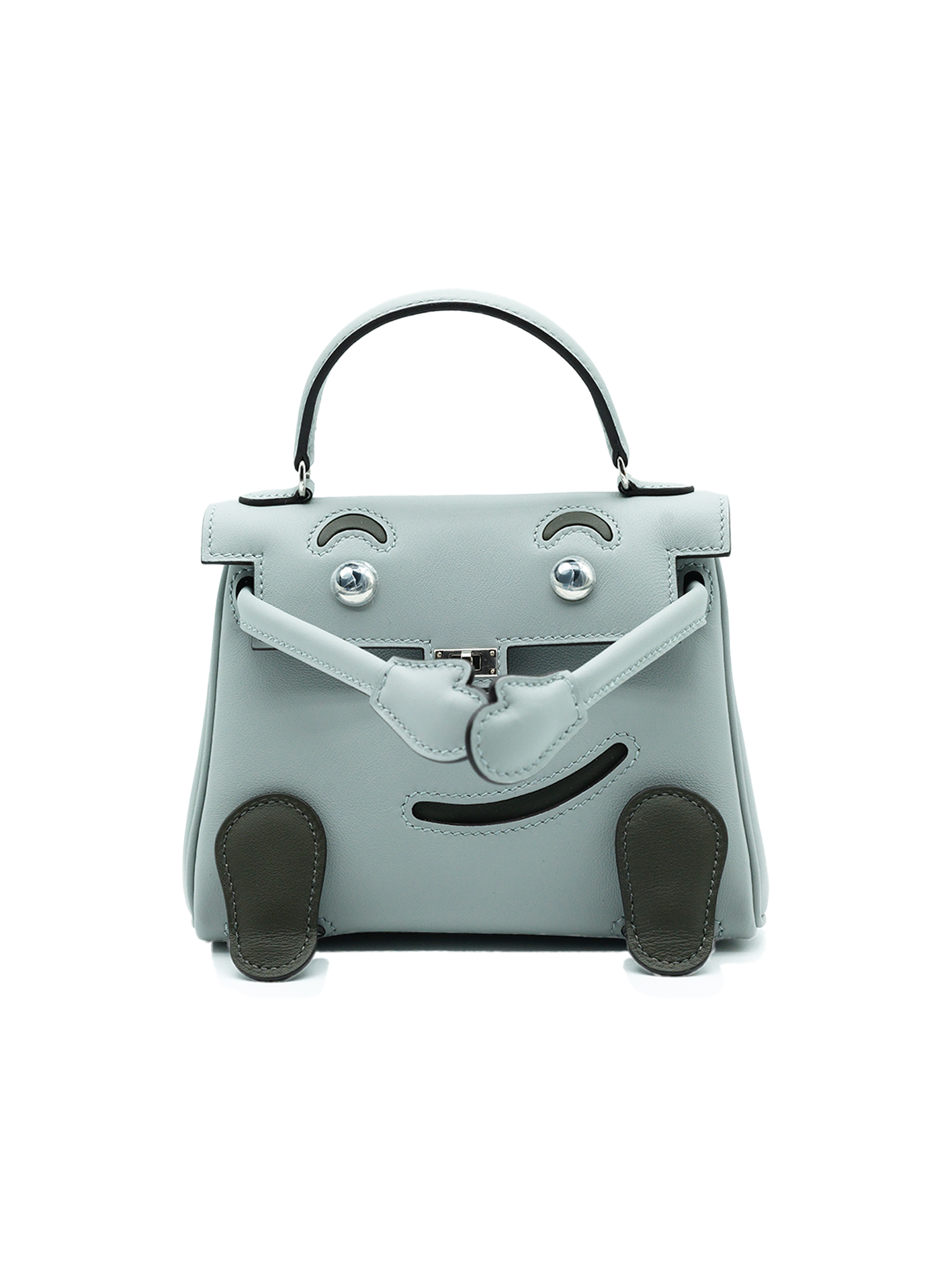 NEW HERMÈS QUELLE IDOLE KELLY DOLL SWIFT BLEU GLACIER/ VERT MAQUIS PHW