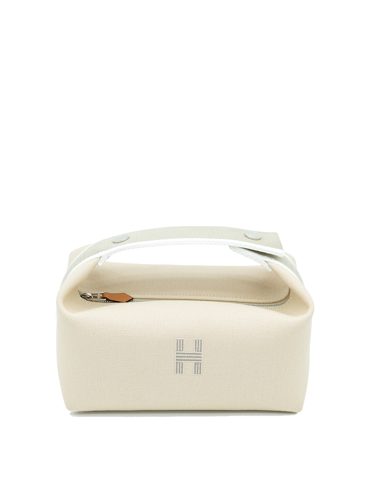 PRE-LOVED HERMÈS BRIDE-A-BRAC CASE SMALL MODEL TOILE NATURAL PHW